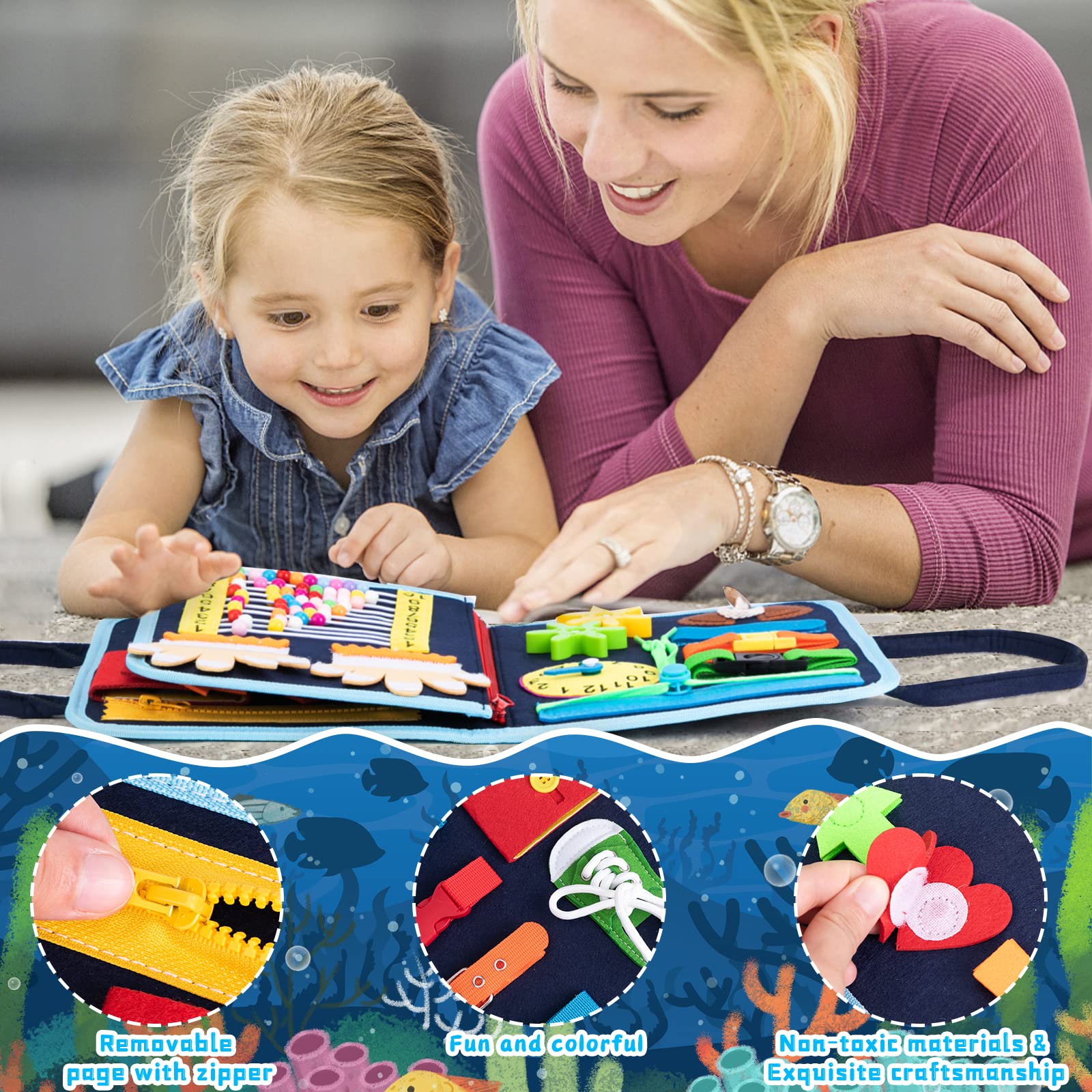 Busy Board, Montessori zabawka dla małych dzieci w wieku od 1, 2, 3, 4 lat, deska do aktywności dla niemowląt, Quiet Book Autism, Educational, zabawka podróżna, do przedszkola, podstawowa, sensoryczna