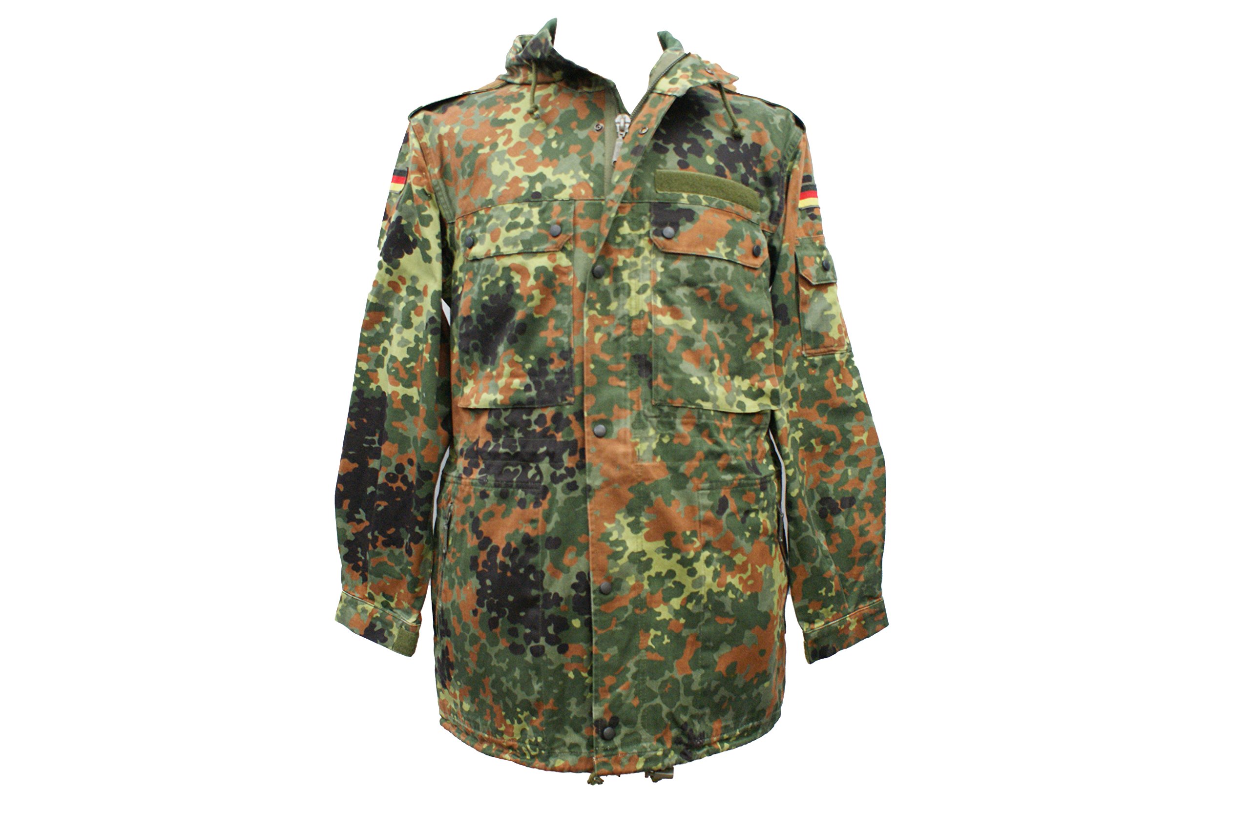 Camouflage Vintage German Flecktarn Parka. (Large)