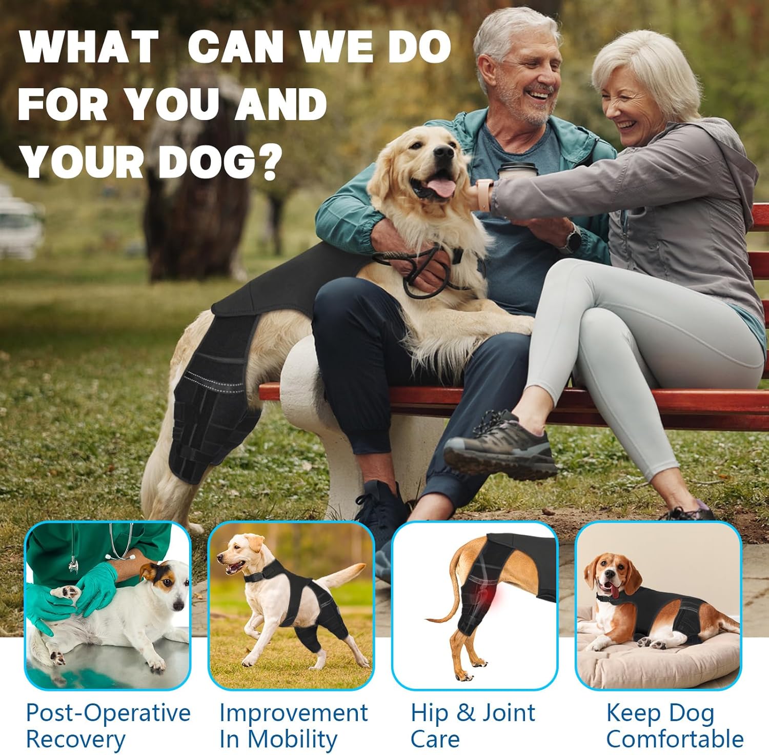 Dog Leg Braces for Torn ACL Hind Leg, with 4 Metal Stabilizers Support,Adjustable Dog Knee Braces for Back Leg, CCL, Luxating Patella, Ligament Injuries, Hip Dysplasia, XS