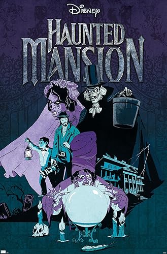 Trends International Disney Haunted Mansion - Póster de pared grupal, 34 pulgadas de largo x 22.4 pulgadas, versión sin marco