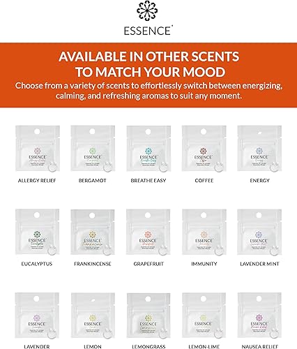 Vista 109 de Essence - Difusor nasal de aromaterapia portátil, anillo de nariz de aceite esencial de limón, inhalador de silicona para apoyo al estrés