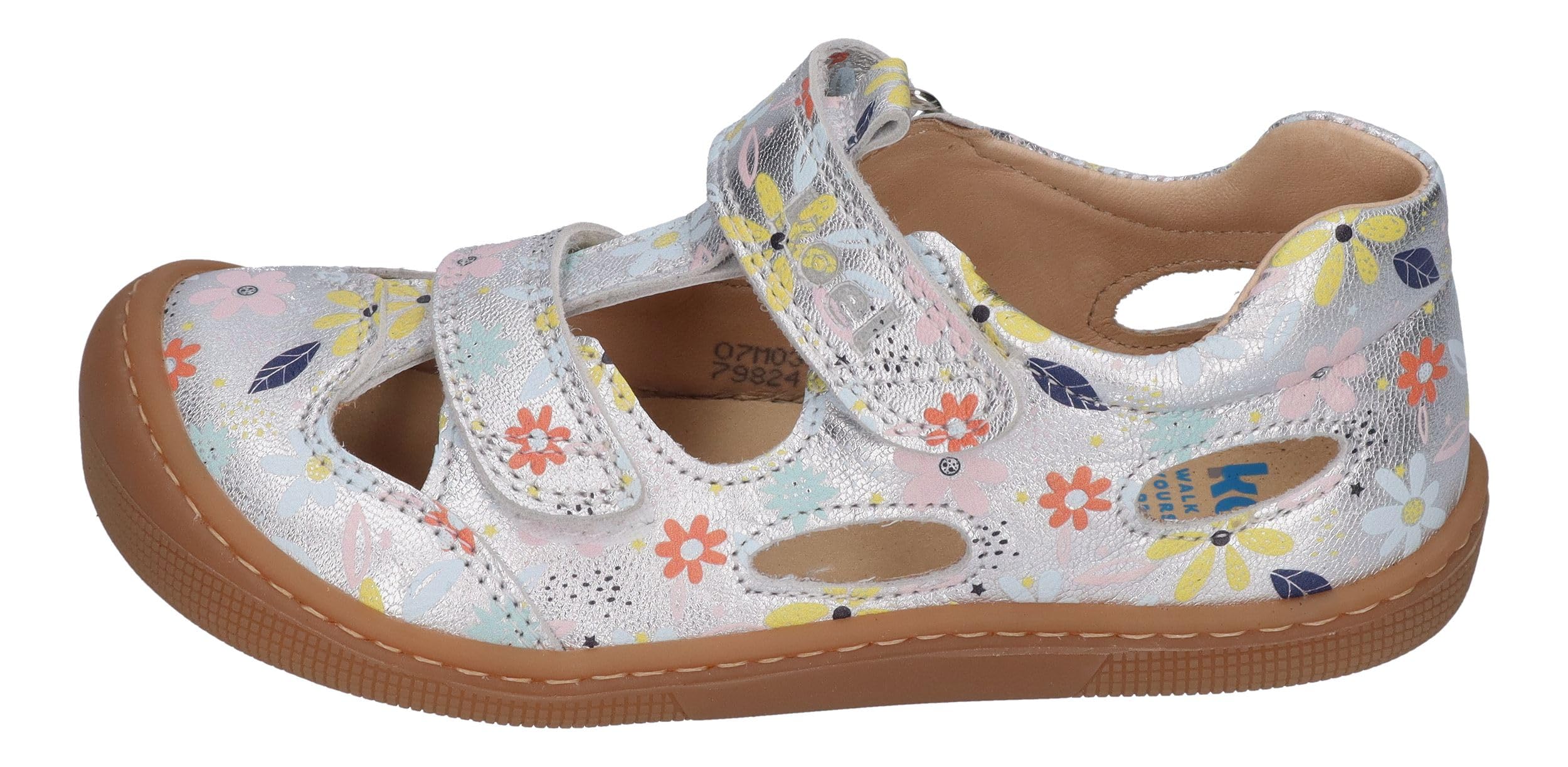 KOEL Barefoot Kinderschuhe - DEEN PRINT - silver