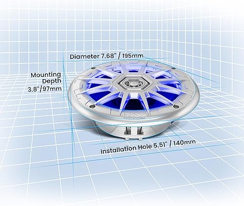 Miniatura 3 de BOSS Audio Systems MRGB65S - Altavoces estéreo para barcos marinos de 6.5 pulgadas, 200 vatios máximo (por par), coaxial, 2 vías, rango completo, 4