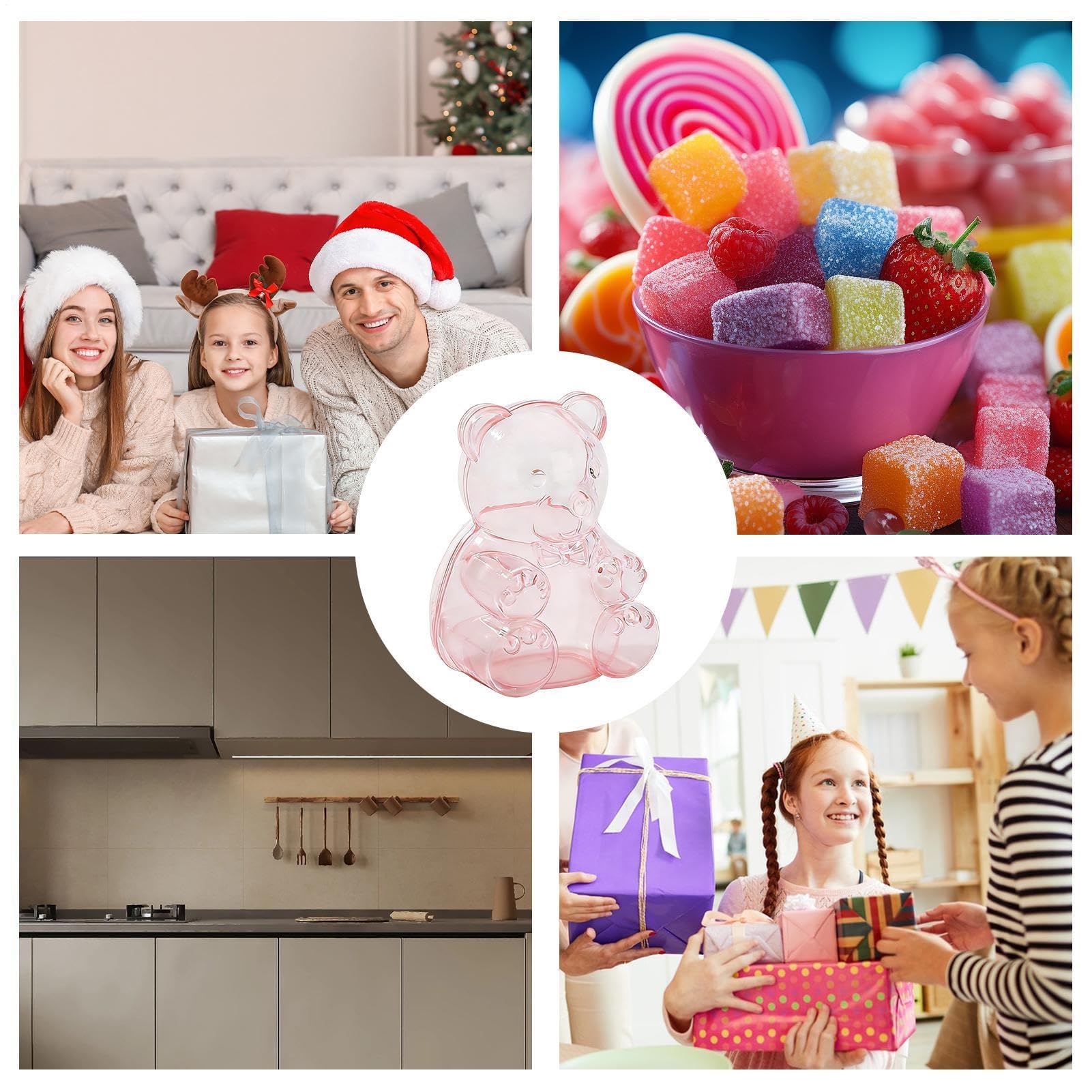 Recipientes de caramelos, tarros recargables para aperitivos, dulces, chocolates, perfectos para fiestas, bodas, cumpleaños, almacenamiento reutilizable para aperitivos y dulces