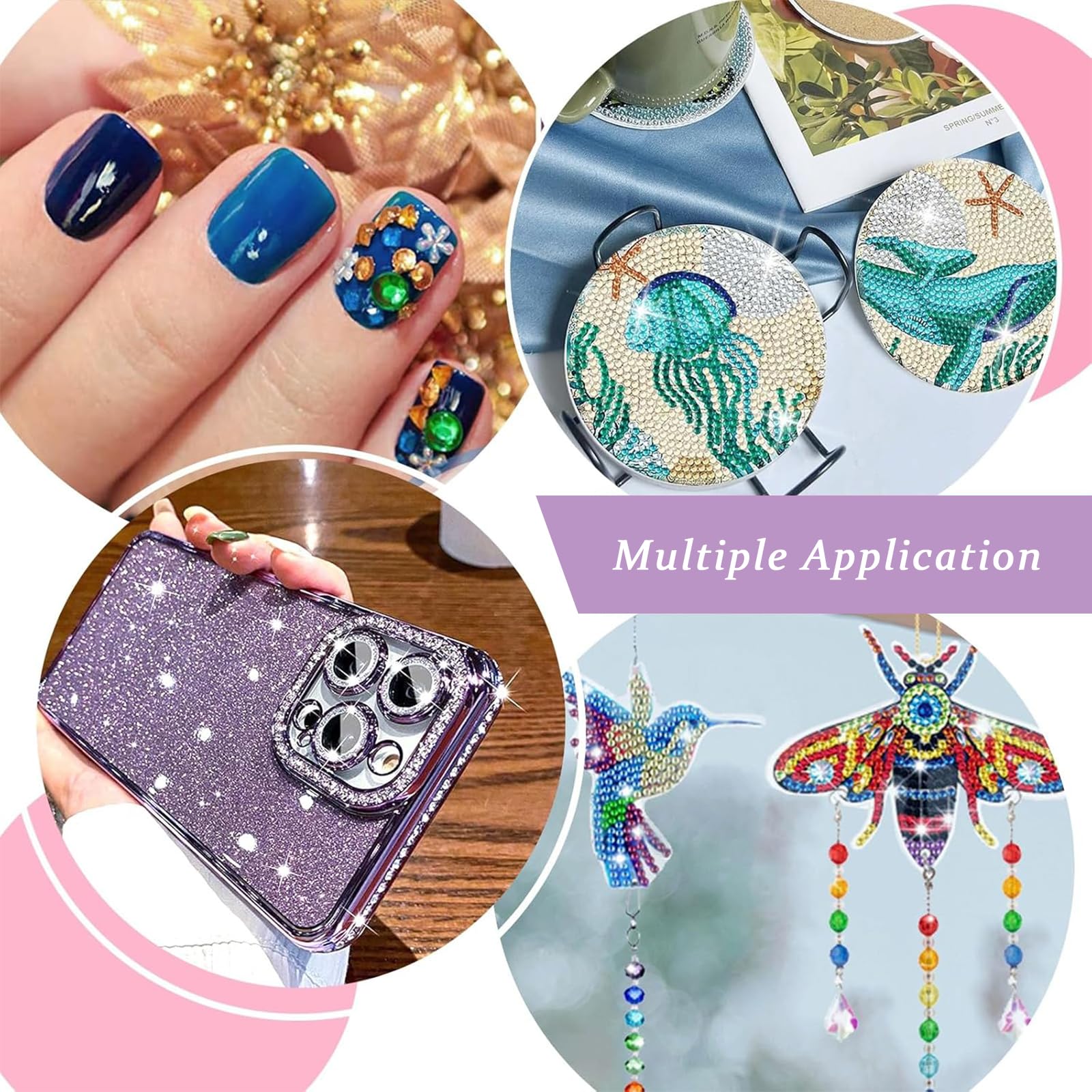 Kit 34 Accessori Per Diamond Painting - Penne, Vassoi E Pietre | Per Ricamo Con Diamanti Fai Da Te - Foto 2