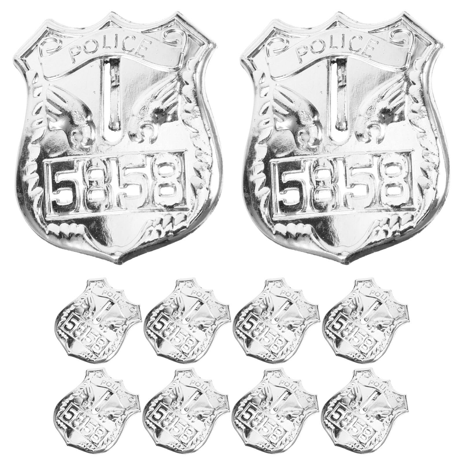 Toyvian Pretend Play Police Badges 10 Pcs Plastic Officer Badge ...