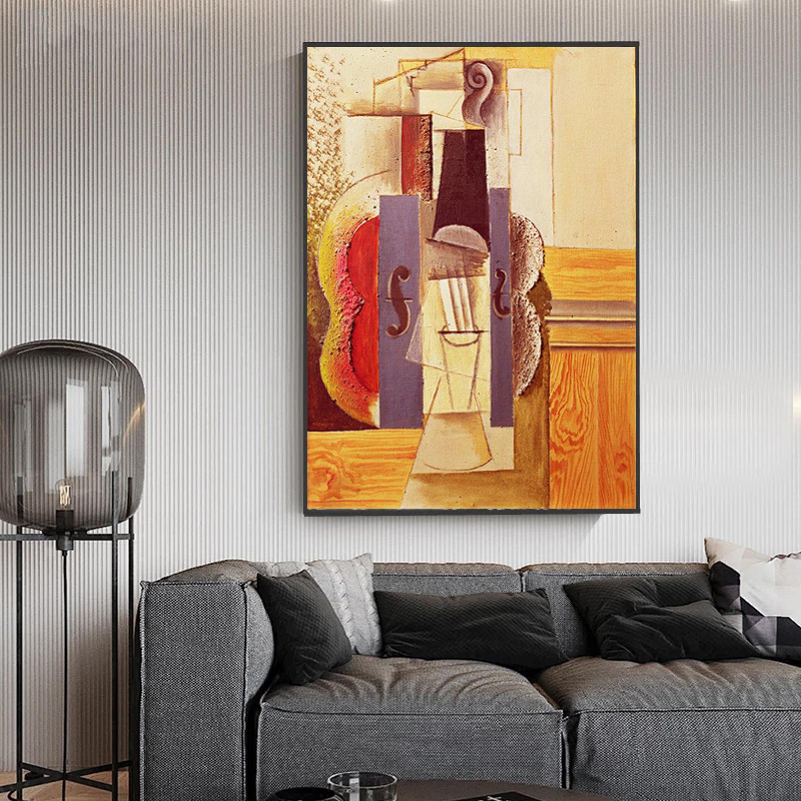 Affiche violon abstrait Picasso pour sublimer un grand mur de salon - 6