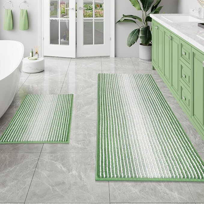 Bathroom Rugs and Mats Sets, 2 Piece Thick Absorbent