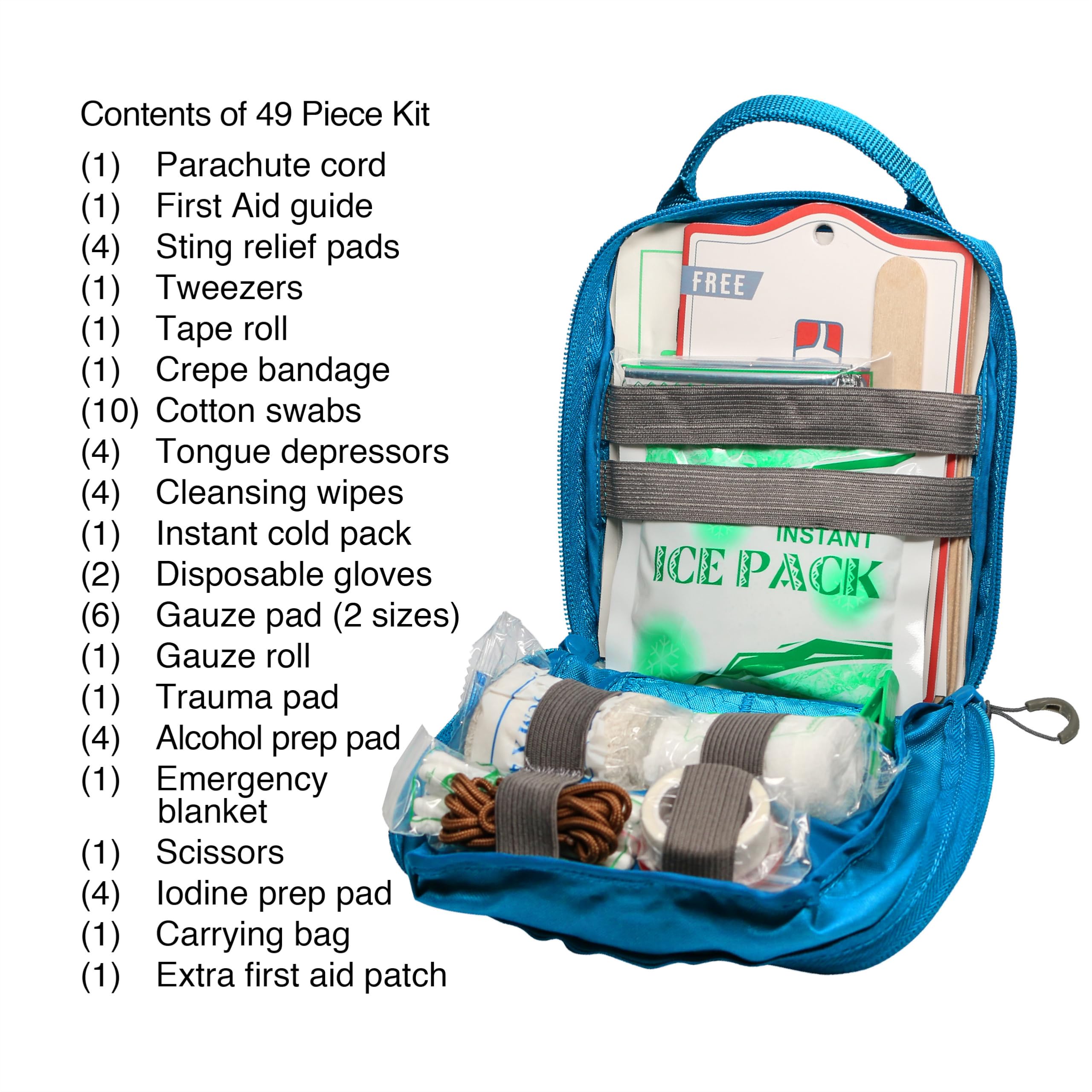 Kurgo RSG - Kit de Primeros Auxilios para Perros - Formato Compacto para Exteriores y Trekking, Funda Compatible con MOLLE y Apertura Fácil