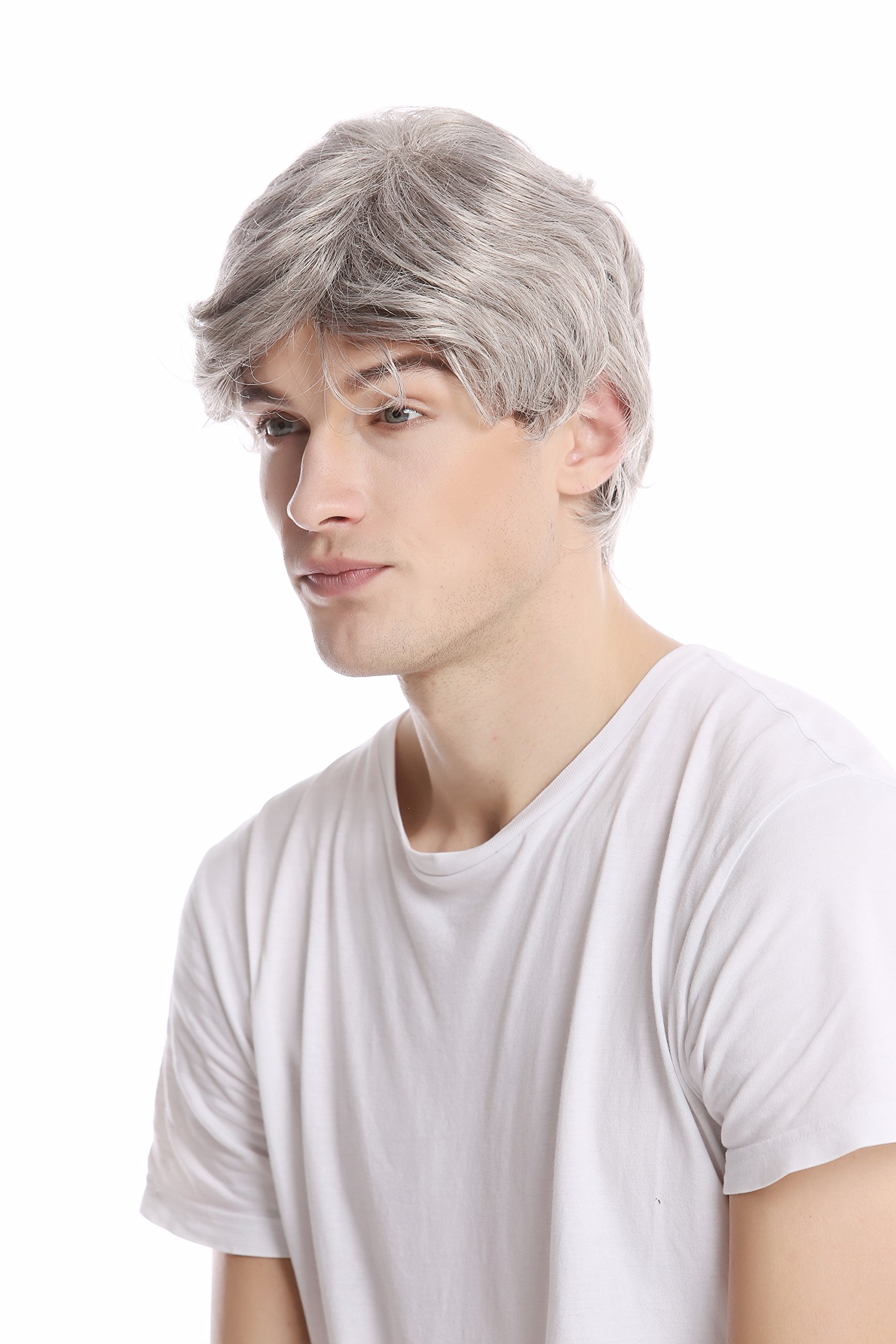 WIG ME UP - GFW355A-51 Men Gents Wig short casual youthful modern look light grey gray, Gray (51), Length: approx. 20 cm - Image 2