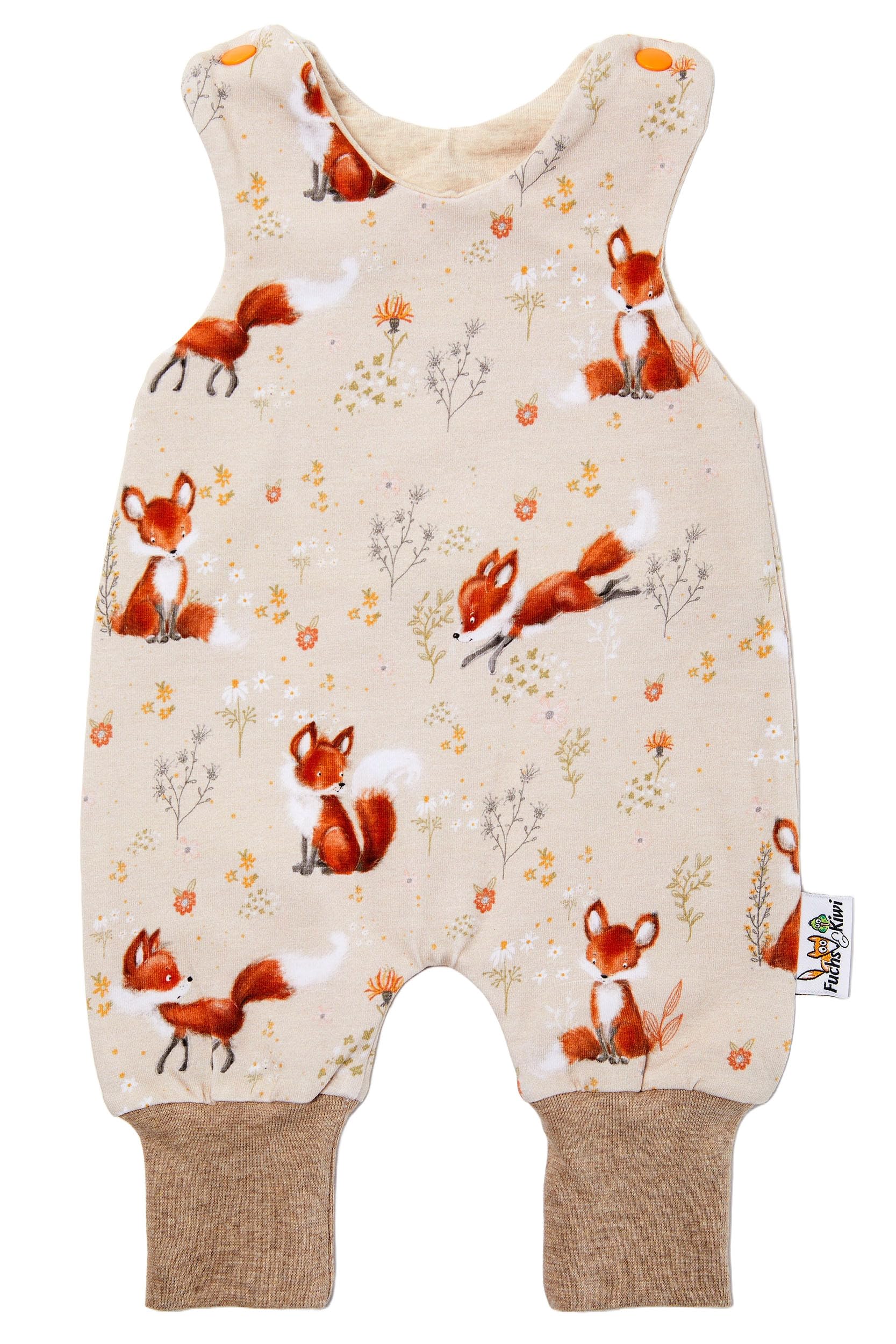 Fuchs & Kiwi Baby Strampler Romper – Baby Einteiler Outfit für Jungen & Mädchen – Öko-Tex Baumwolle – Handmade in Berlin – Baby Erstausstattung