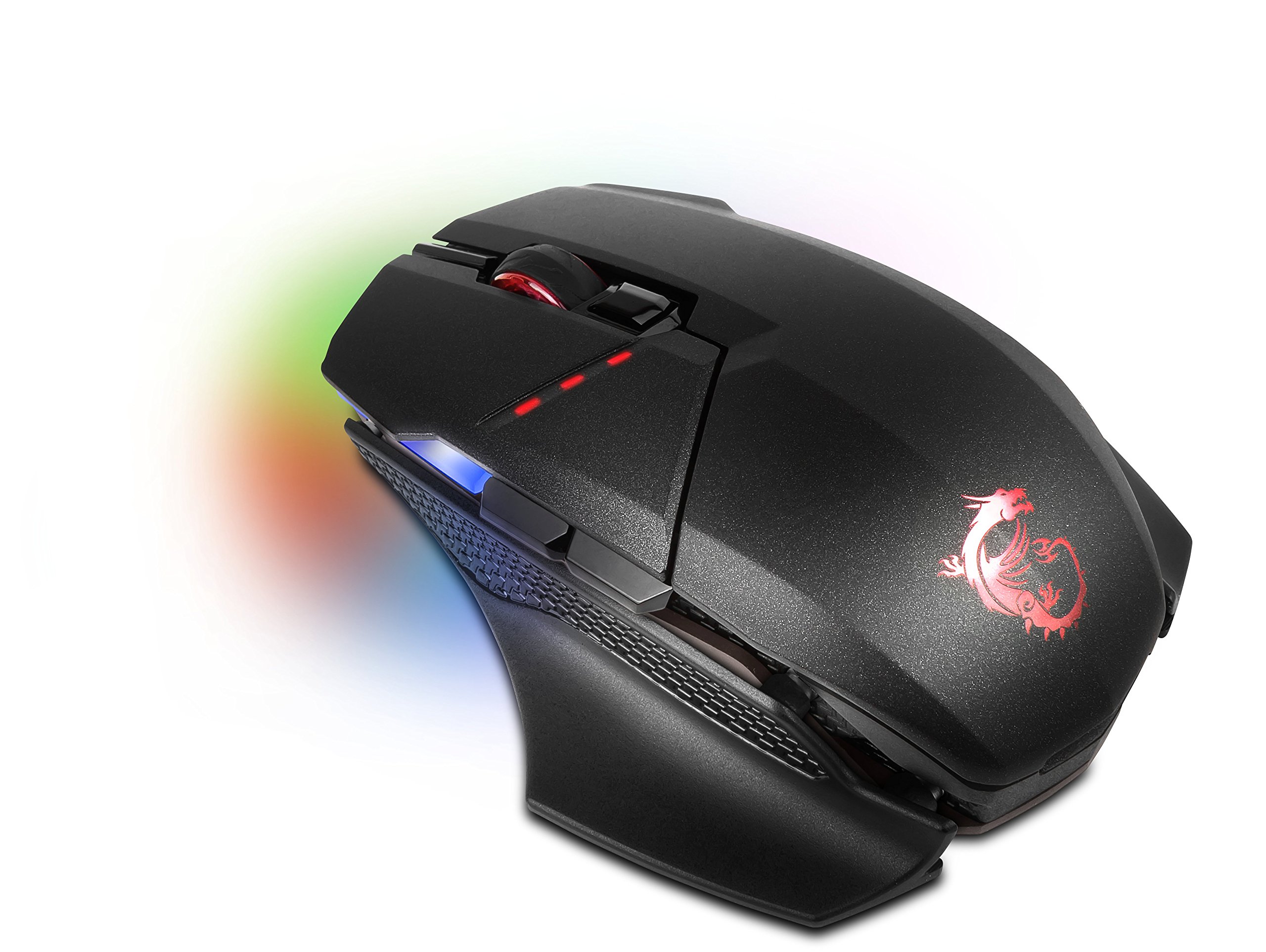 MSI Clutch GM70 - Ratón de Gaming inalámbrico con 18000 dpi RGB, Color Negro