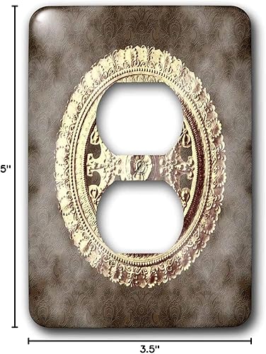 Miniatura 2 de 3dRose lsp_31802_6 - Cubierta de salida de fondo de damasco, color dorado envejecido