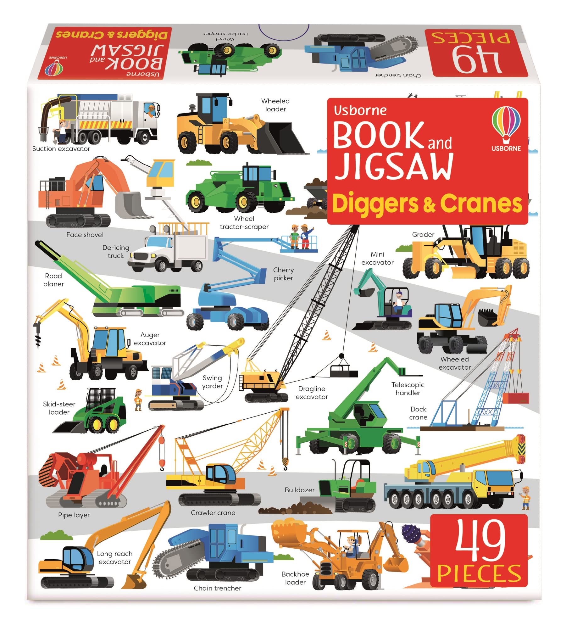Usborne Book and Jigsaw Diggers and Cranes by Sam Smith, Gabr... - 9781803704821
