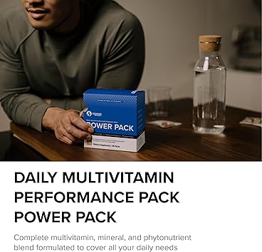 Designs for Sport Vitamin Packs - NSF Certified for Sport Power Pack with Daily Multivitamin, Fish Oil Omega-3, Magnesium Glycinate & Vitamin D3 + K - Athlete's Supplement Stack (30 Packets)