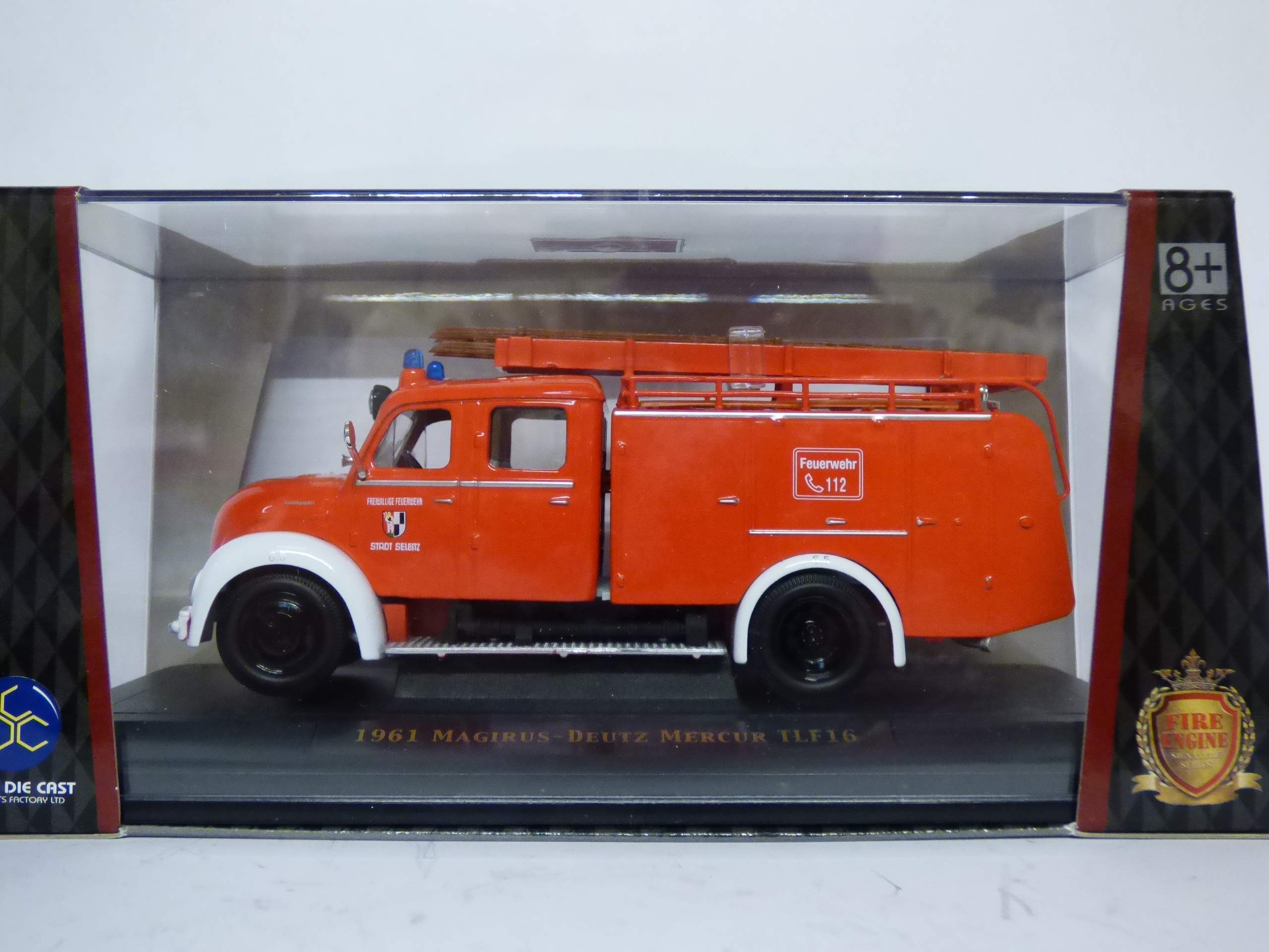 Supreme Models OnlineWhite/Red Magirus-Deutz Fire Engine 1/43Rd Feuerwehr Germany Example T3412Z
