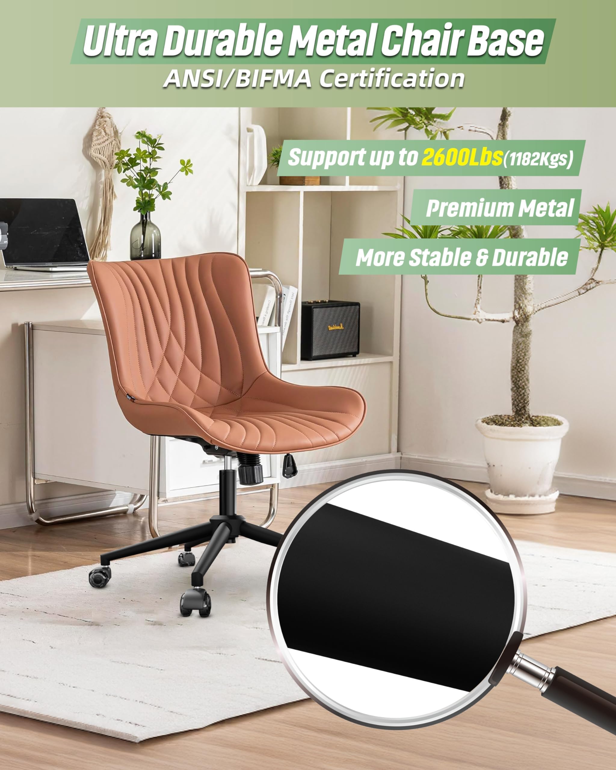 Sytopia Bürostuhl Fußkreuz mit Rollen, Universal 60cm Metallbasis für Drehstuhl und Gaming Stuhl, Belastbar bis 1180kg, Komplettset Bundle