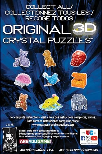 Miniatura 8 de BePuzzled - Rompecabezas de cristal 3D original de pato de goma (rosa) a partir de 12 años