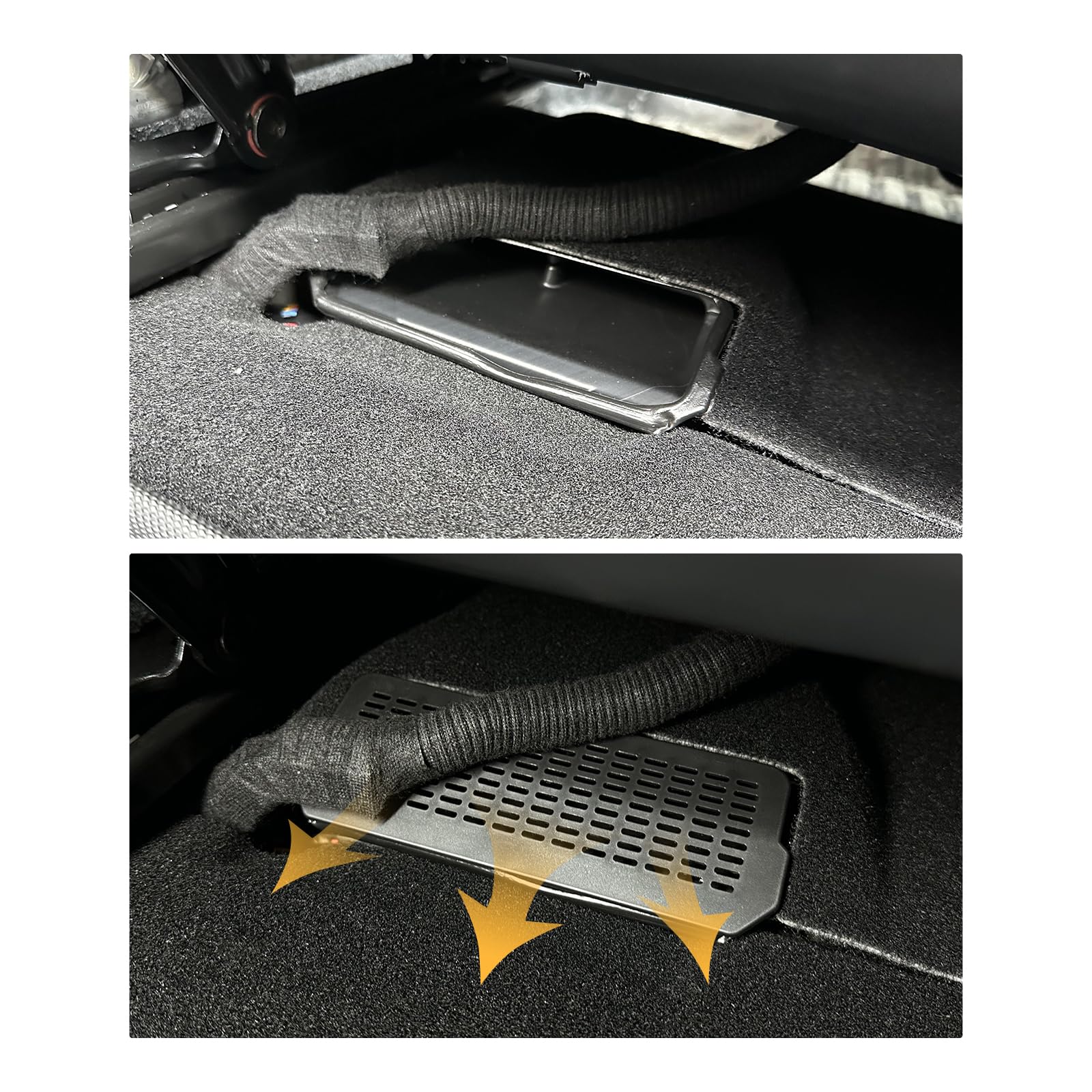 [2 sztuki] Osłona wentylacyjna do samochodu dla Tesla Model 3 Highland tylne siedzenie klimatyzacji pokrywa wylotu, osłona wentylacyjna otworów wentylacyjnych dla Model 3 akcesoria