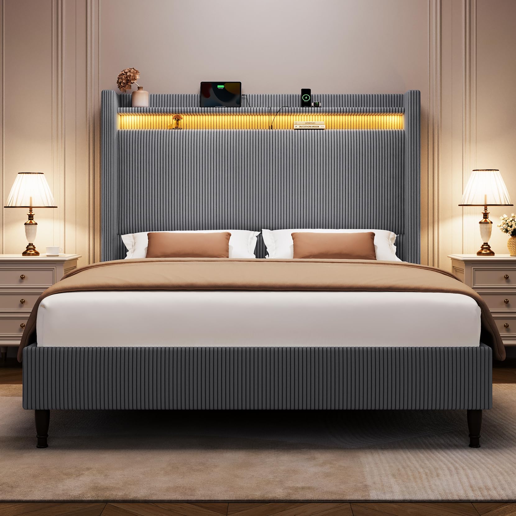 Welzona Tall Headboard Bed
