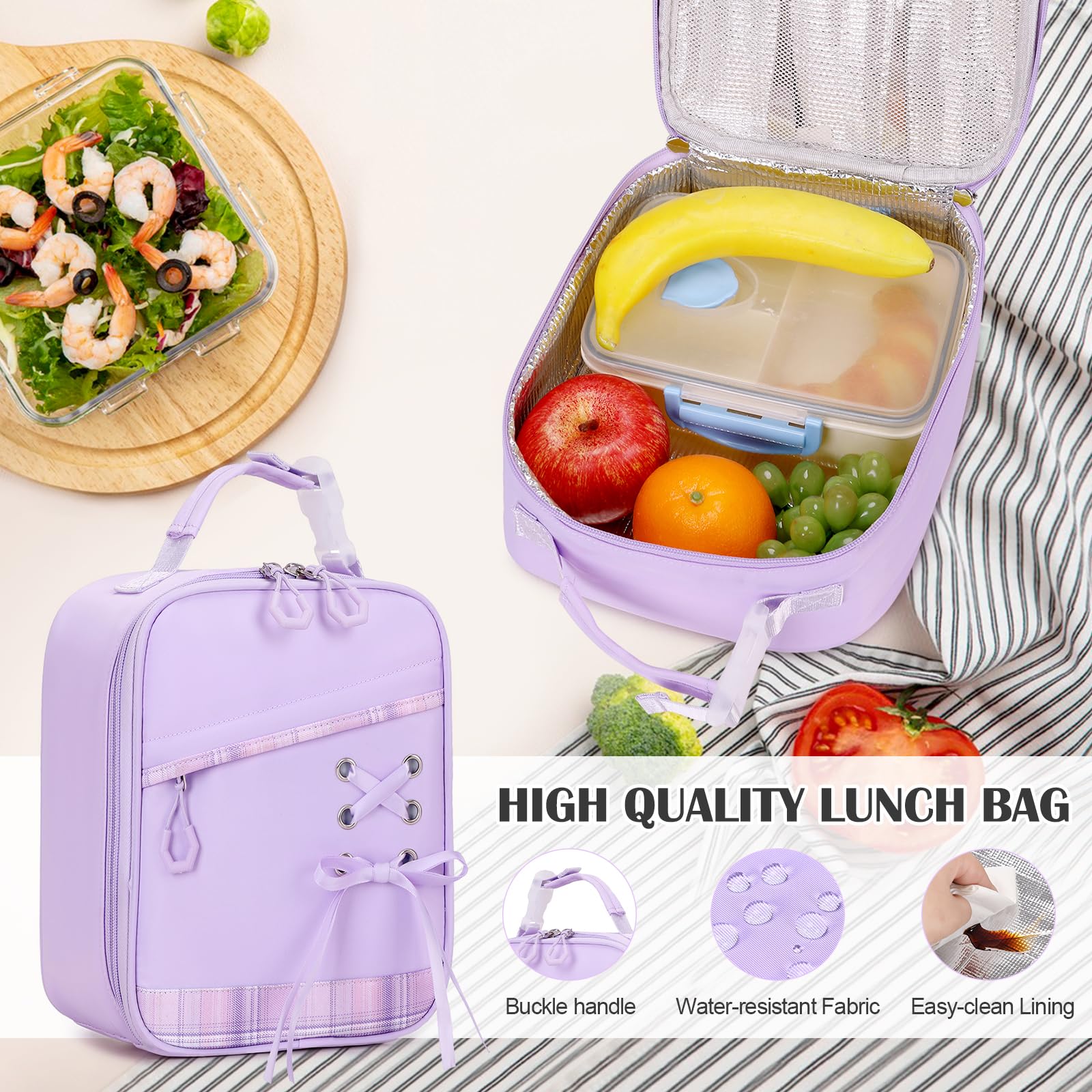 DIGOBAY Zaino Plaid Nastro, Viola, Zaini Tradizionali