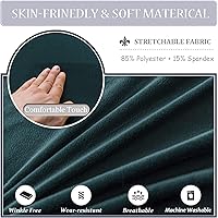 Vista 3 de Fundas de terciopelo para sillones, fundas de elastano para sillones, fundas elásticas para sillas de bañera, fundas protectoras para muebles, funda