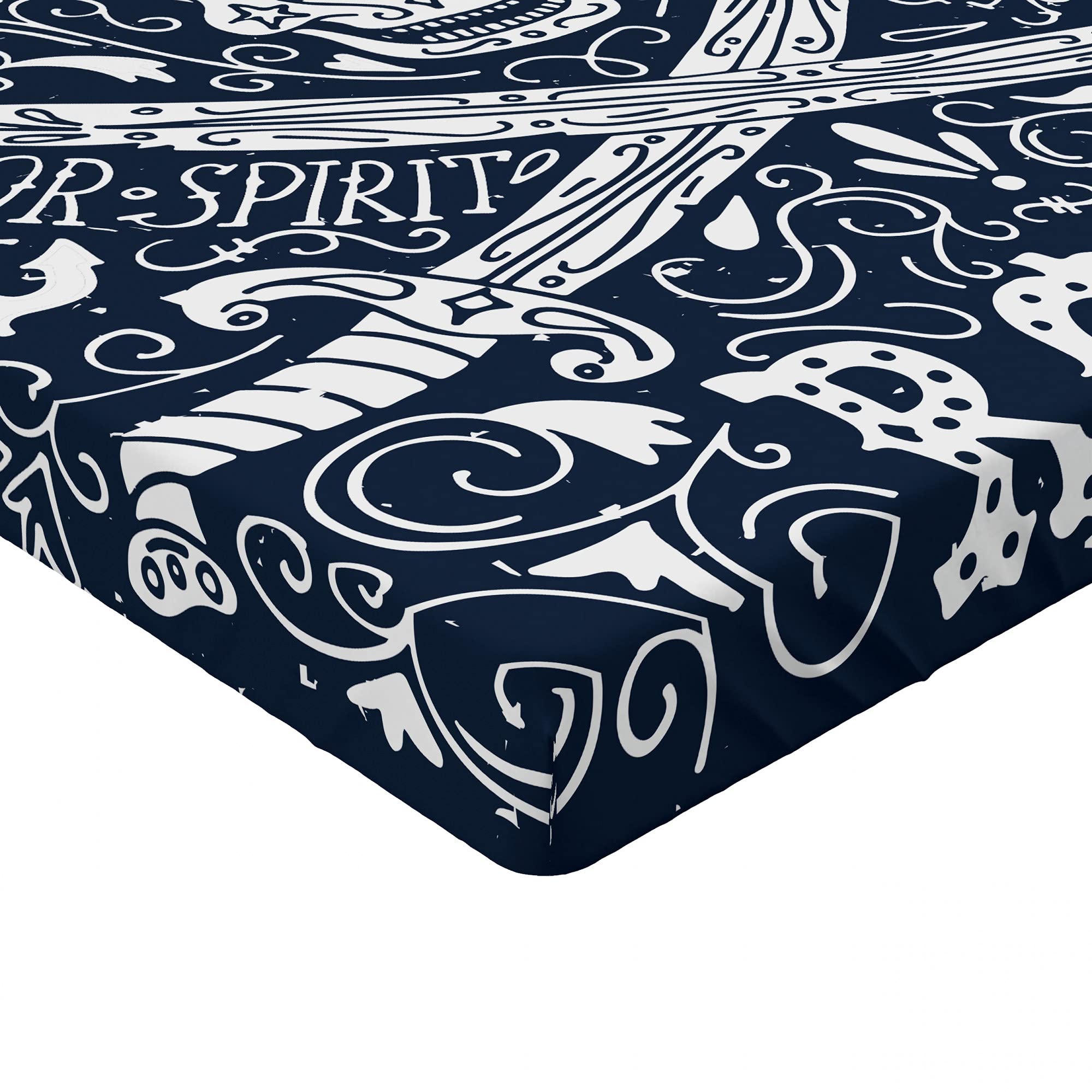 ABAKUHAUS Uruguay Lenzuolo con Angoli, Bandiera Dipinta sulla Parete Birck, Morbido Tessuto Decorativo da Letto Tasca Elastica a Tutto Tondo, 90 x 190 cm, Blue Sea Senape