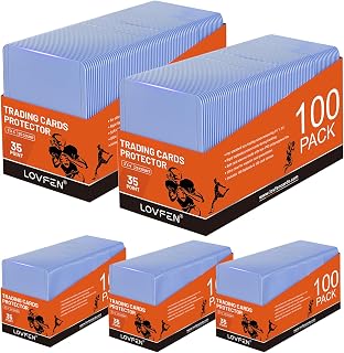 500 Toploaders 35PT Hard Plastic Card Sleeves for Baseball Trading Card | 3"x4" 500 rigid sleeves, acid-free PVC bend & scratch-proof, clear & durable, for TCG, sports & football cards
