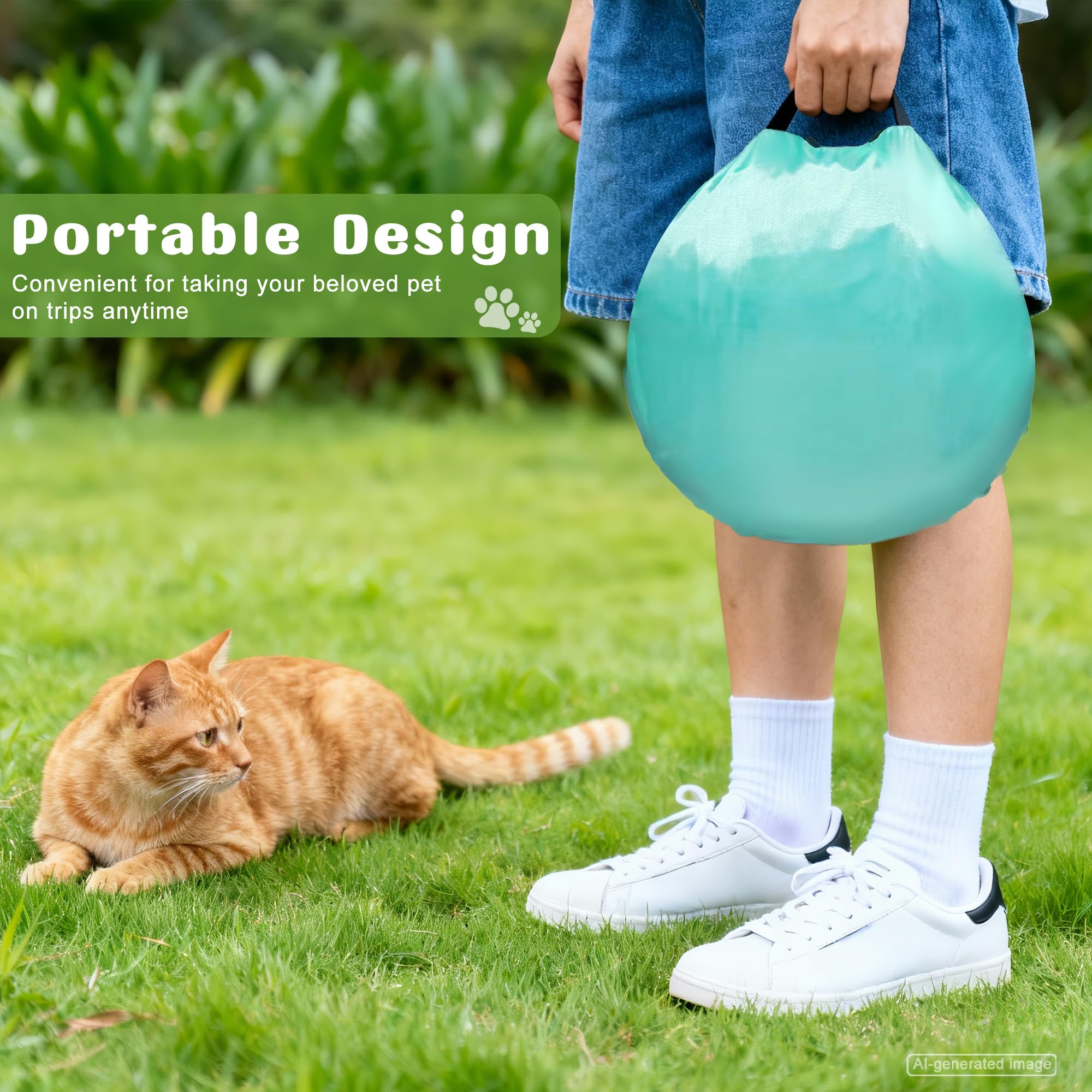 Gran recinto al aire libre para gatos, tienda de campaña plegable portátil 3 en 1 modular con ventanas conectadas para interior y exterior, viajes, jardín, parque