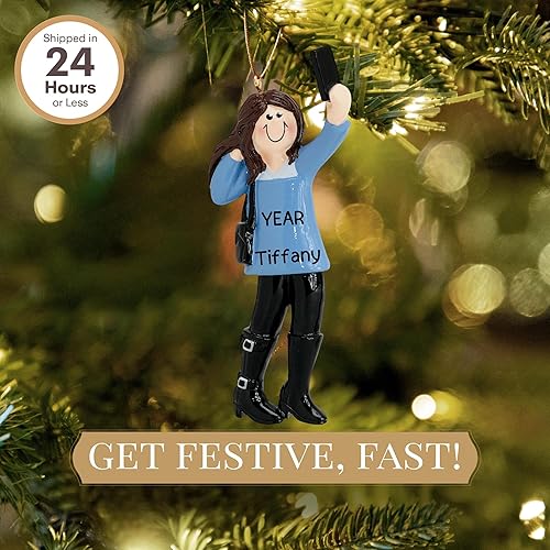 Miniatura 2 de Adorno de Navidad personalizado para niña selfie 2024  Personalización rápida y gratuita las 24 horas  Decoración de Navidad para adolescentes y