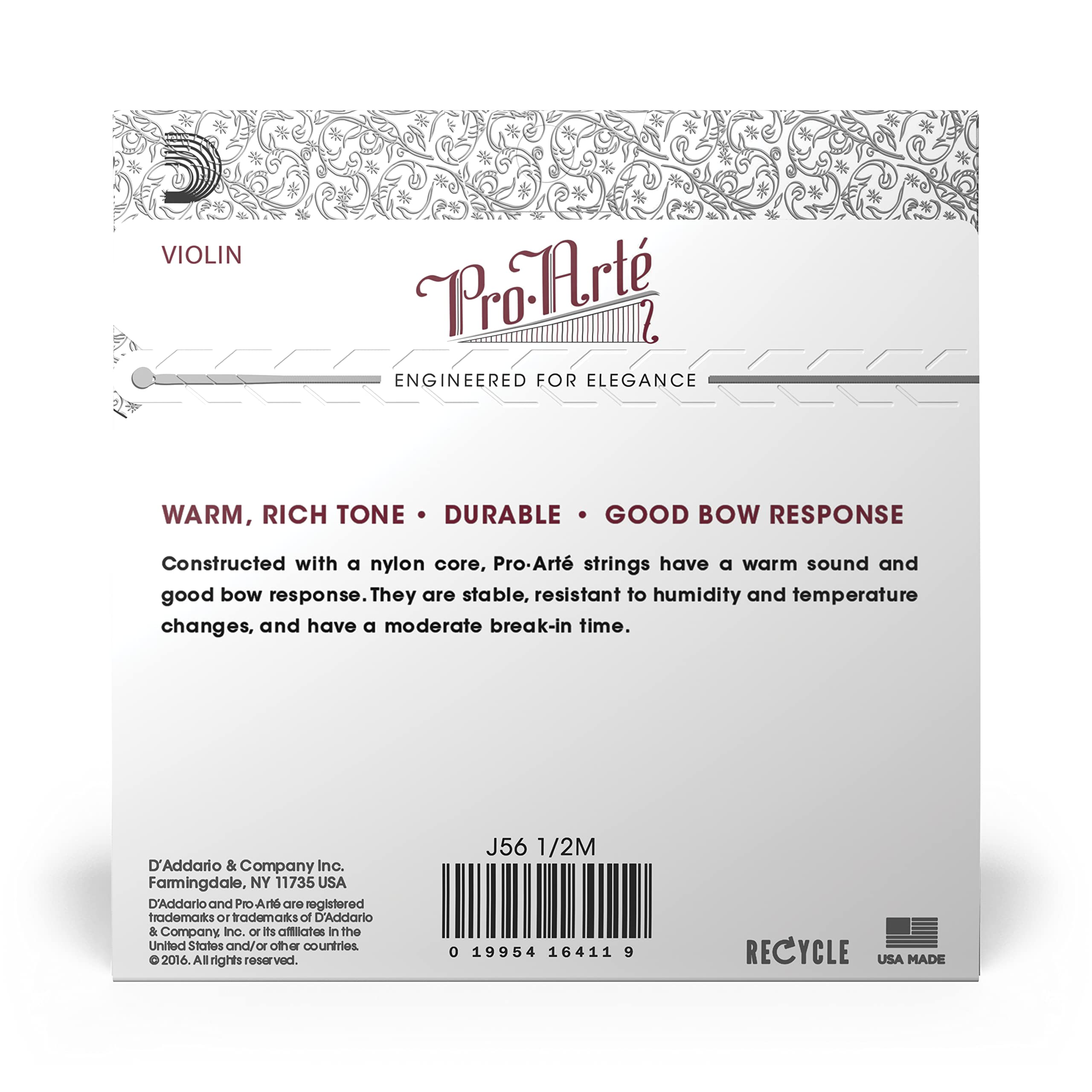 D'Addario Pro-Arte 1/2 Scale Medium Tension Violin String Set