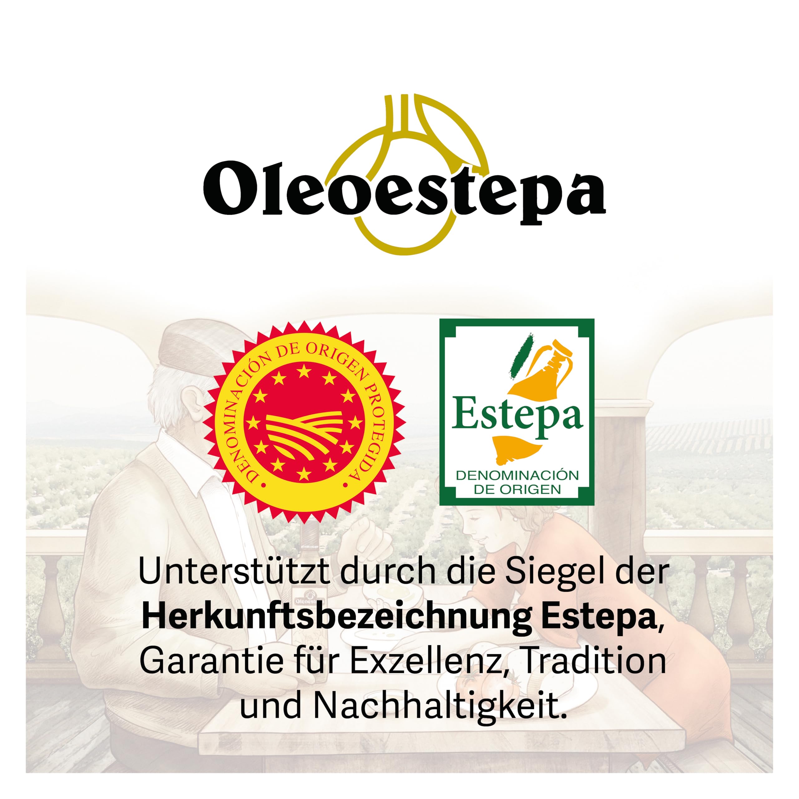 Oleoestepa Hojiblanca – Natives Olivenöl Extra 5L – DOP Estepa – Kaltpressung – Hojiblanca-Monovarietät – Fruchtig-grünes Aroma mit Noten von Gras, Apfel und Artischocke