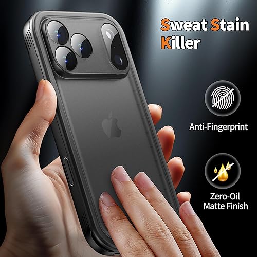 Miniatura 7 de Cozycase TOP - Funda impermeable para iPhone 17 Pro Max - Militar resistente 360 a prueba de golpes, cuerpo completo con protector de cámara de