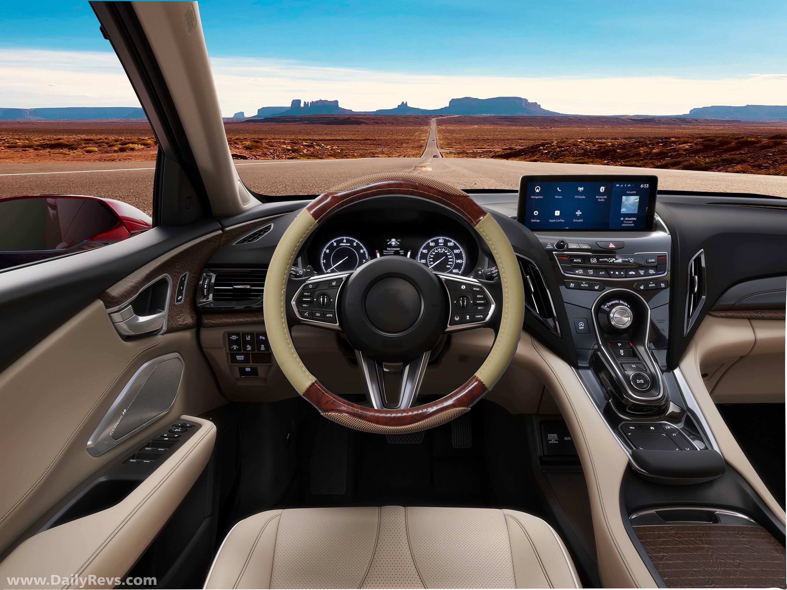 NIKAVI Luxury Steering Wheel Cover (Medium -O)(38cm) Beige