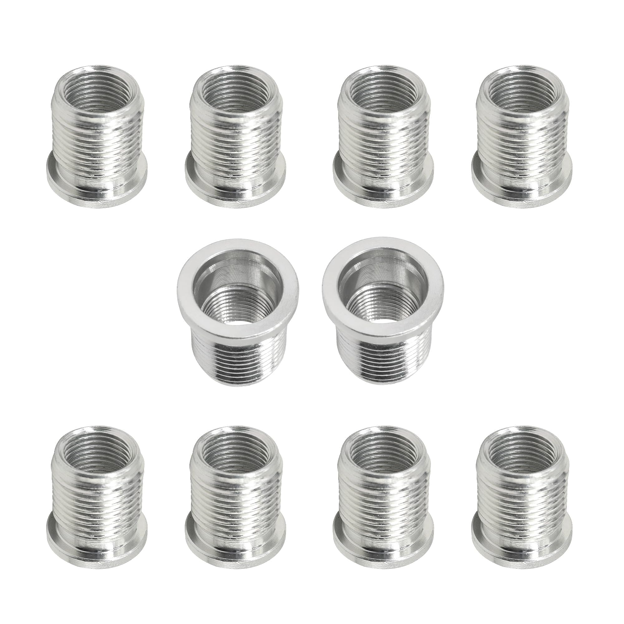shtuomoland 10 PCS Stainless Steel Spark Plug Port Insert Installer Set Tools m14 x 1.25 Fit for Ford Triton Motor 4.6L 5.4L 6.8L V-10 Two Valve Engines 1996-2003 Replace 389100 389-100