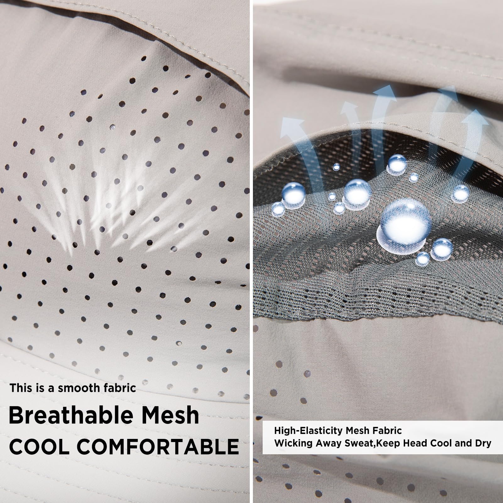 Top-Ex Breathable Oversized XL XXL Waterproof UPF50+ UV Protection Packable Fishing Sun Hats for Men Chin Strap