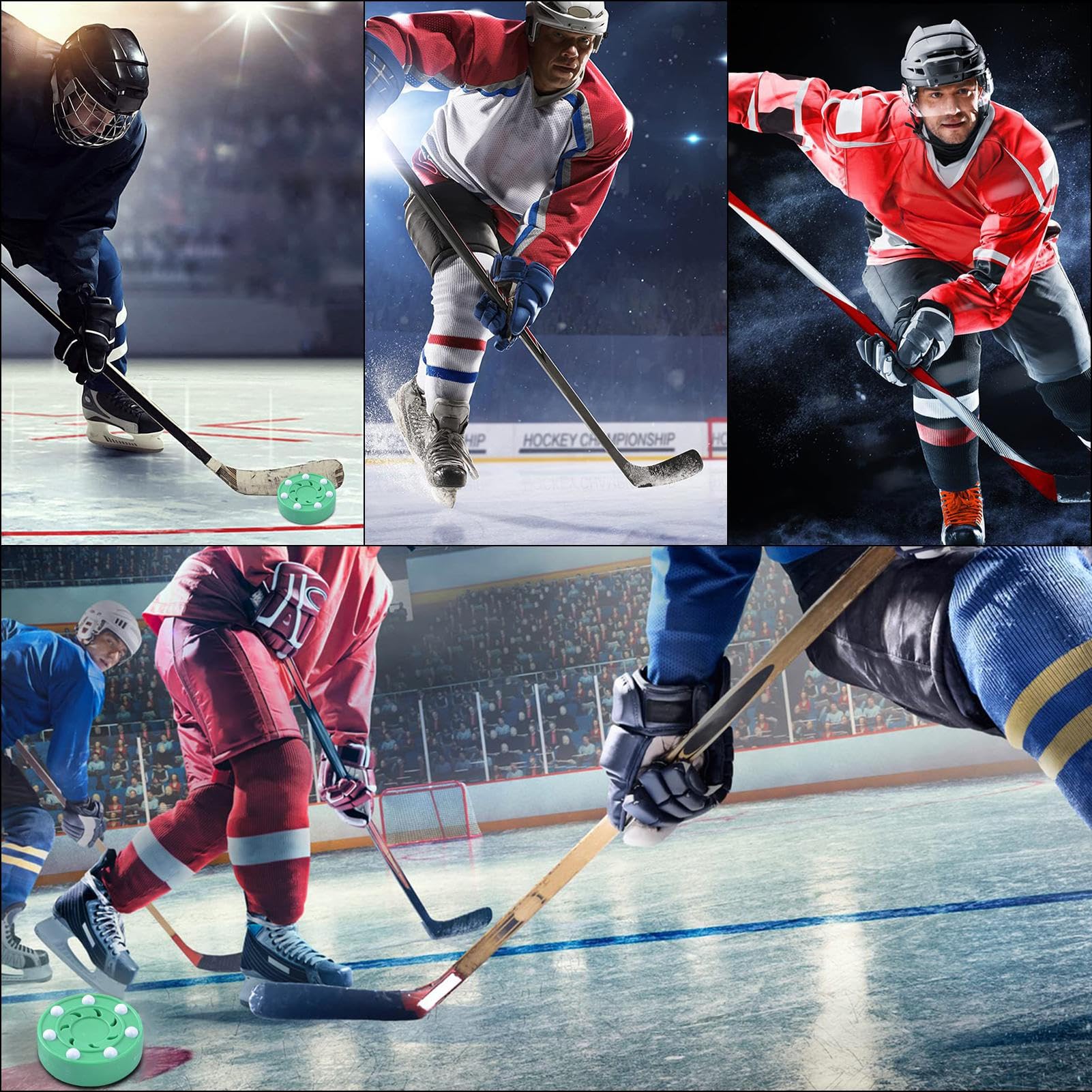 PUCK HOCKEY, PUCK HOCKEY interno - Street Hockey Balls - Attrezzatura da allenamento sportivo multifunzionale Equipaggiamento a prova di interni a base di interni per interni ed esterni