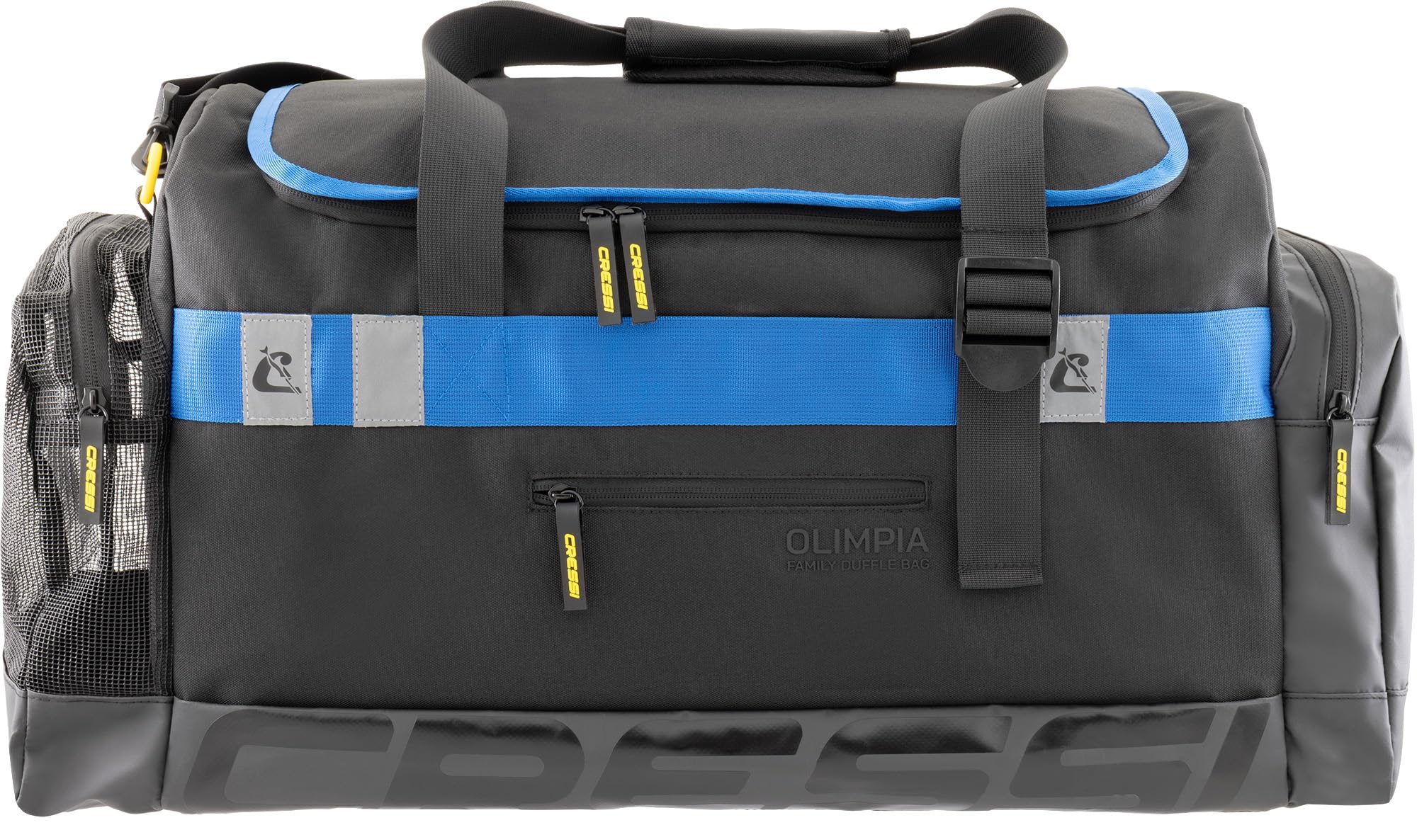 CRESSI seit 1946 - Olimpia Pool Family Duffle - Modulare Sporttasche, ideal für Männer und Frauen fürs Schwimmbad und Wassersport, auch für Gruppenaktivitäten, Schwarz/Blau, 45 L
