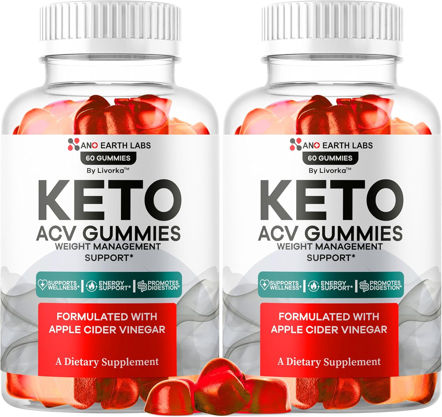 (2 Pack) Nano Earth Keto ACV Gummies – Nano Earth Labs Keto ACV Gummy Advanced Formula, NanoEarth Labs 1050MG Premium Supplement Support, NanoEarthLabs Apple Cider Vinegar, 120 Gummies for 2 Months