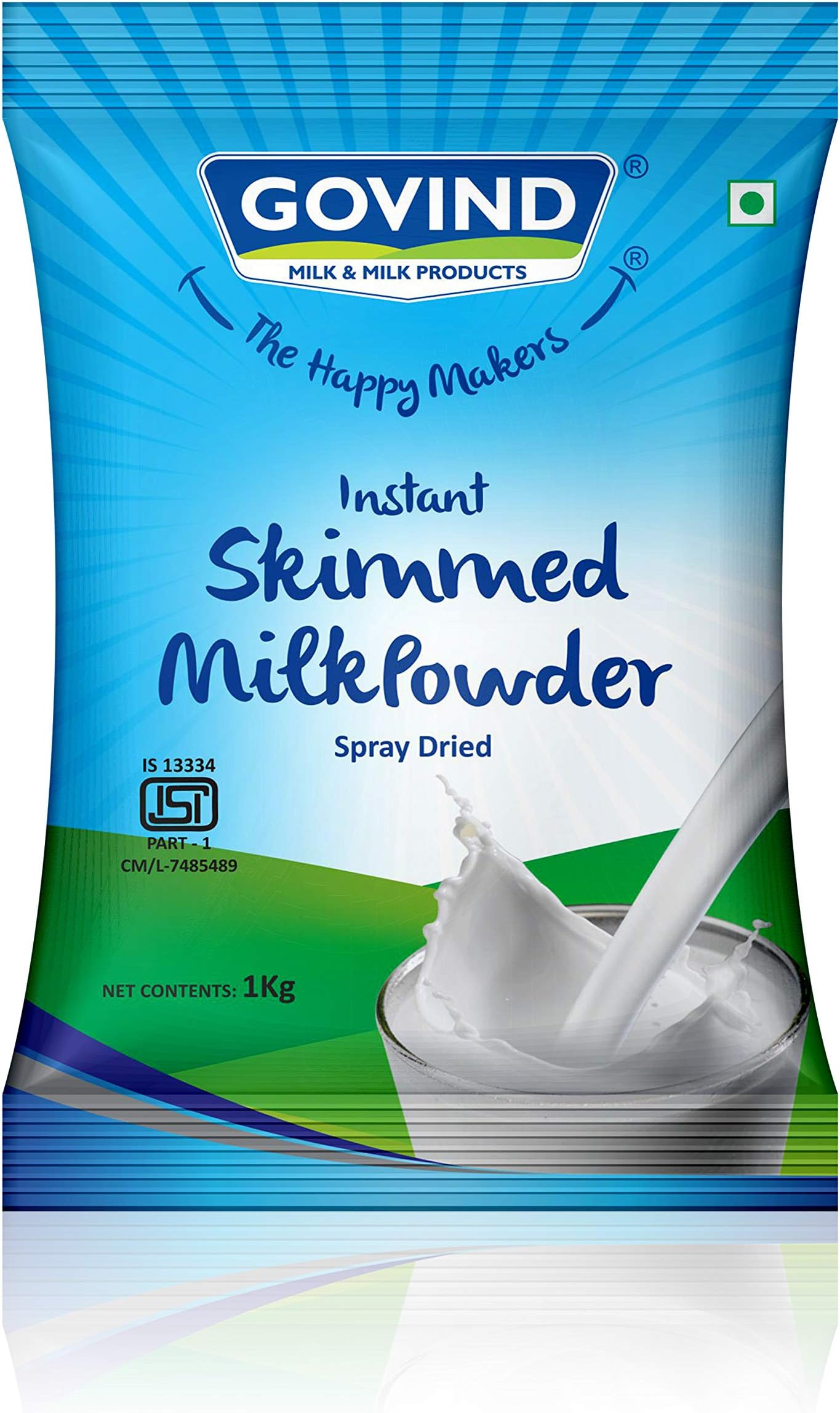 GOVIND MILK & MILK PRODUCTS Instant Skimmed Milk Powder | Nutrient-Rich & Low Fat | No Added Preservatives | 1 Kg Pack | Ideal For Tea, Coffee, Sweets & Cooking