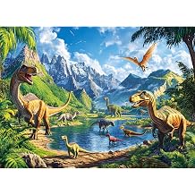 300 Pieces Dinosaur Puzzles for Adults, Lake Animals Puzzle for Adults Children, Tyrannosaurus Puzzle 300 Pieces, Gift for Birthday, Home Decor, Fun for Family Entertainment20.5 * 15 in