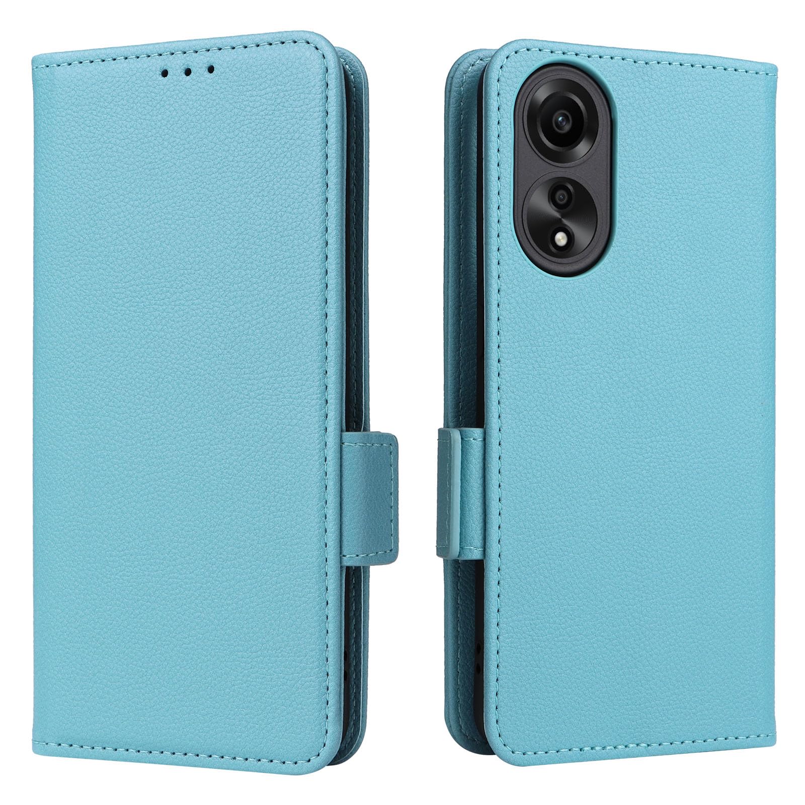 PEIYE Cover per Oppo A78 4G, Custodia Libro Flip in PU Pelle Portafoglio, Case Antiurto Soft con Porta Carte e Chiusura Magnetica, Funzione Stand - Rosso