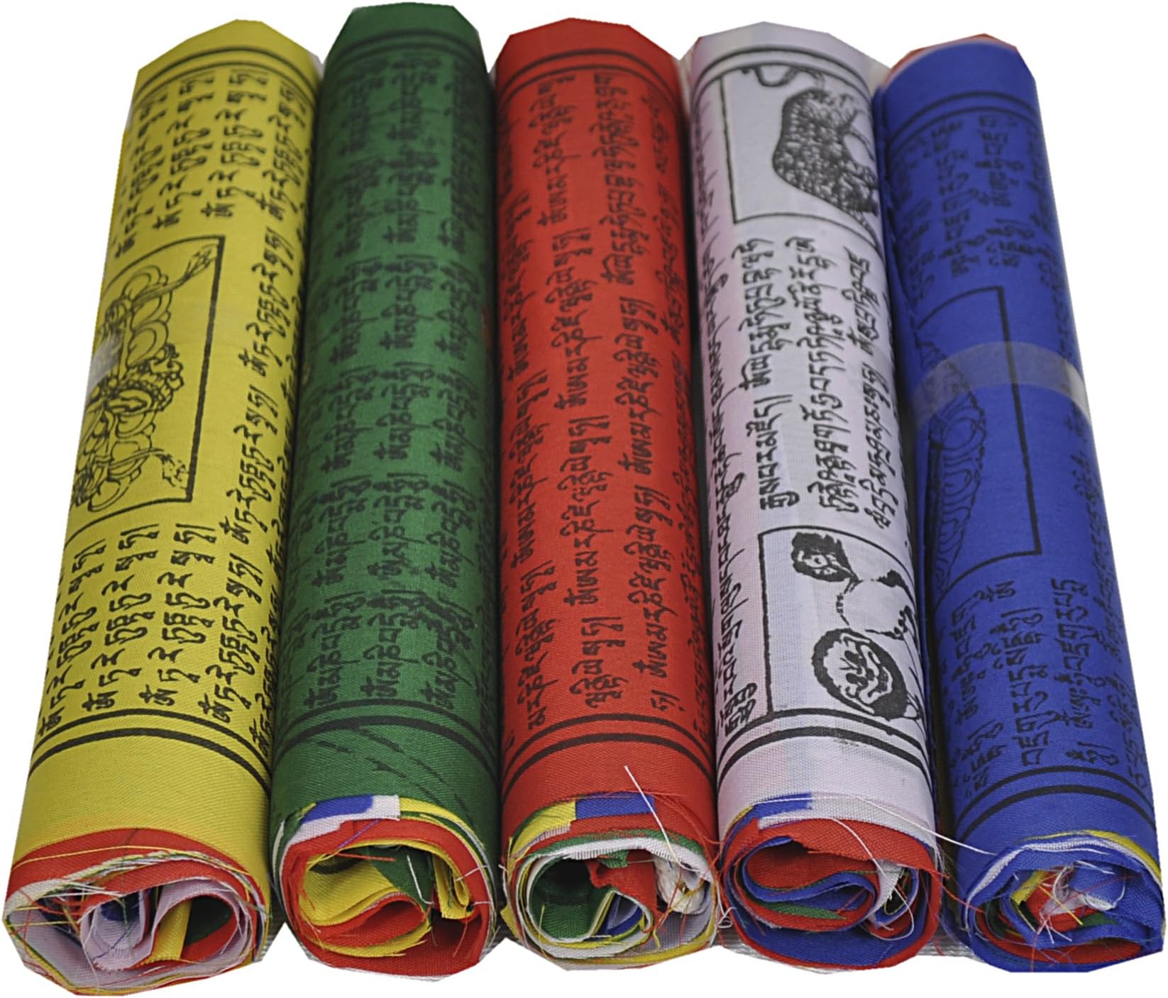 Dharma Store Kasthamandap -Tibetan Buddhist Prayer Flags 6.5 Inch - Made by Tibetan Refugees - Pack of 50