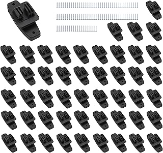 Electric Fence Insulators Wood Post Claw Insulators Nail on Insulator for Hi-Tensile, Heavy Duty Fencing Wire Polywire,Black (50)