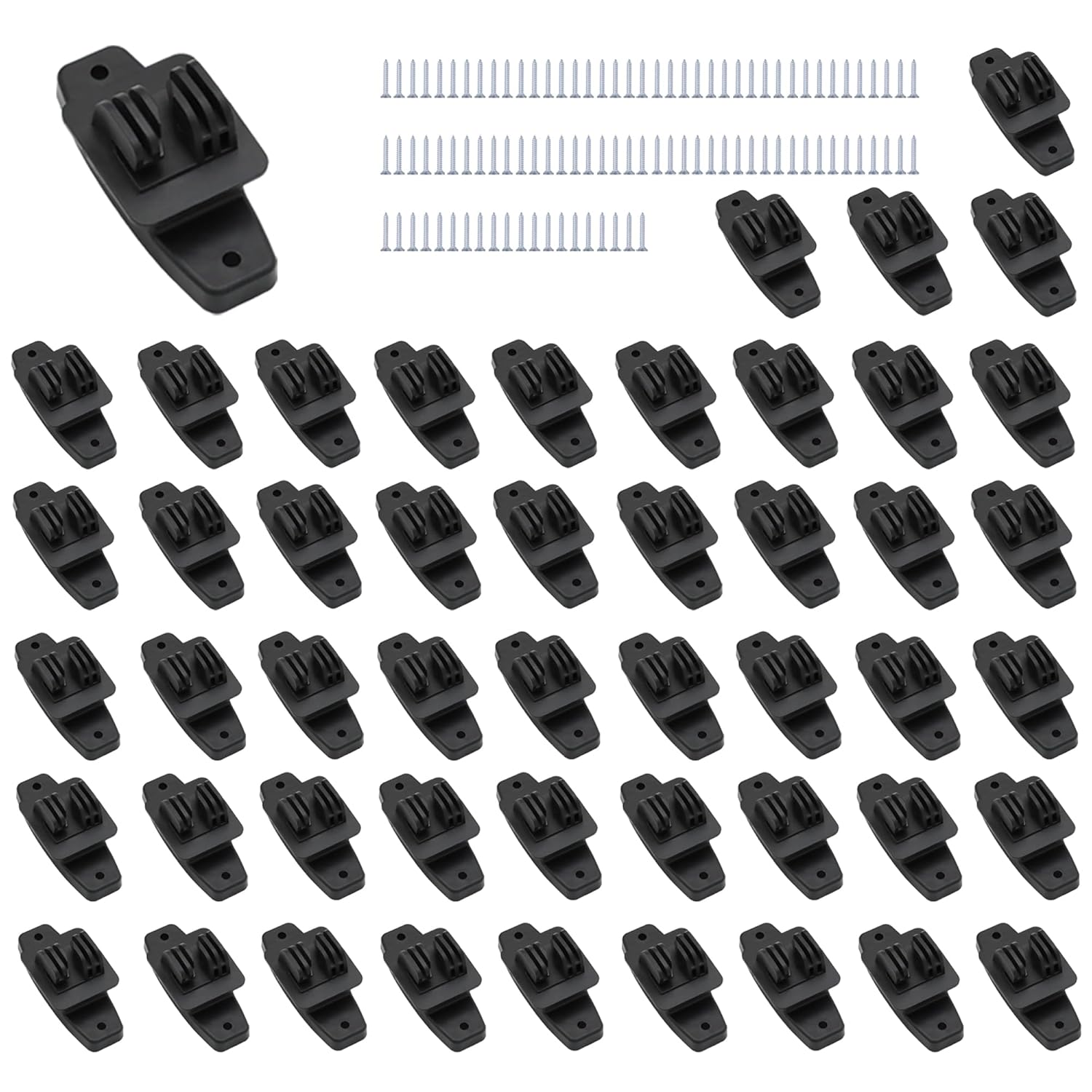 Electric Fence Insulators Wood Post Claw Insulators Nail on Insulator for Hi-Tensile, Heavy Duty Fencing Wire Polywire,Black (100)