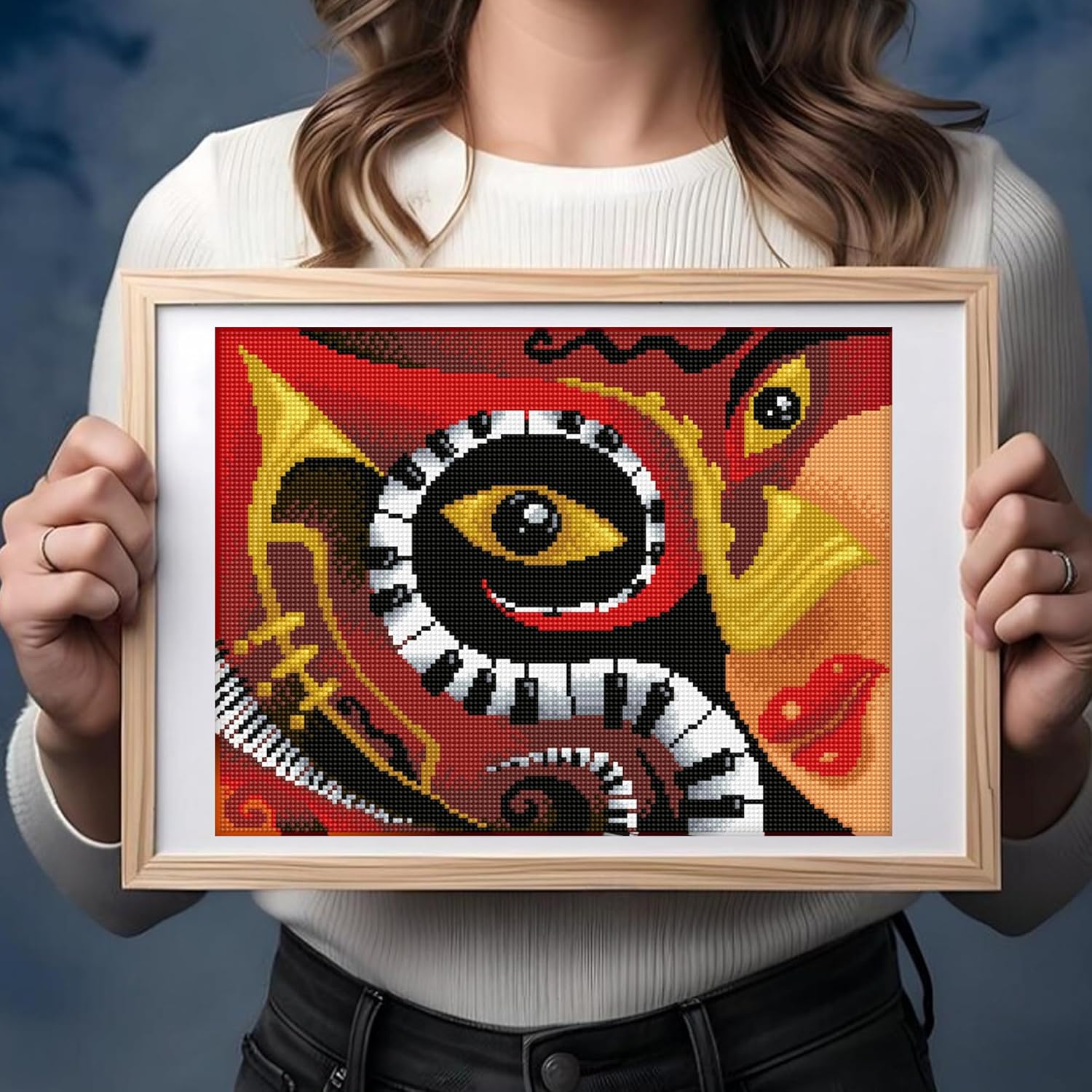 DIAMOND DOTZ Jazz Bar with Frame Music Diamond Painting Kits for Adults - Diamond Art Kits a Relaxing Creative Craft Kit with Dotz Gems 12"x16"