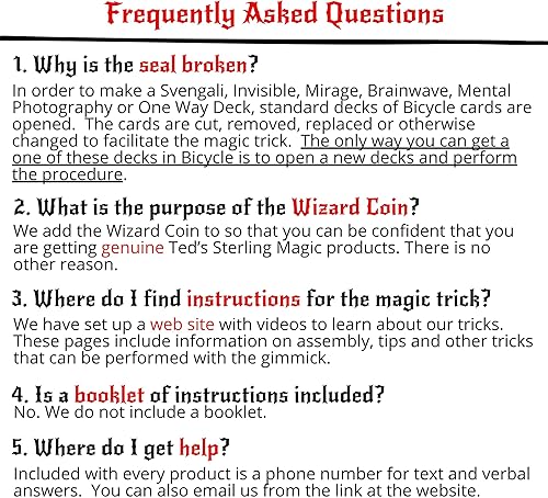 Miniatura 9 de Ted's Sterling Magic Precision Red Rider Back Bicicleta Svengali Deck con instrucciones para más de 100 trucos (6 de clubes)