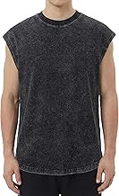 JMIERR 100% Baumwolle Tank Top Herren Oversize Sleeveless T-Shirts 2026 Rundhalsausschnitt Gymshirt Waschen Streetwears S-3XL