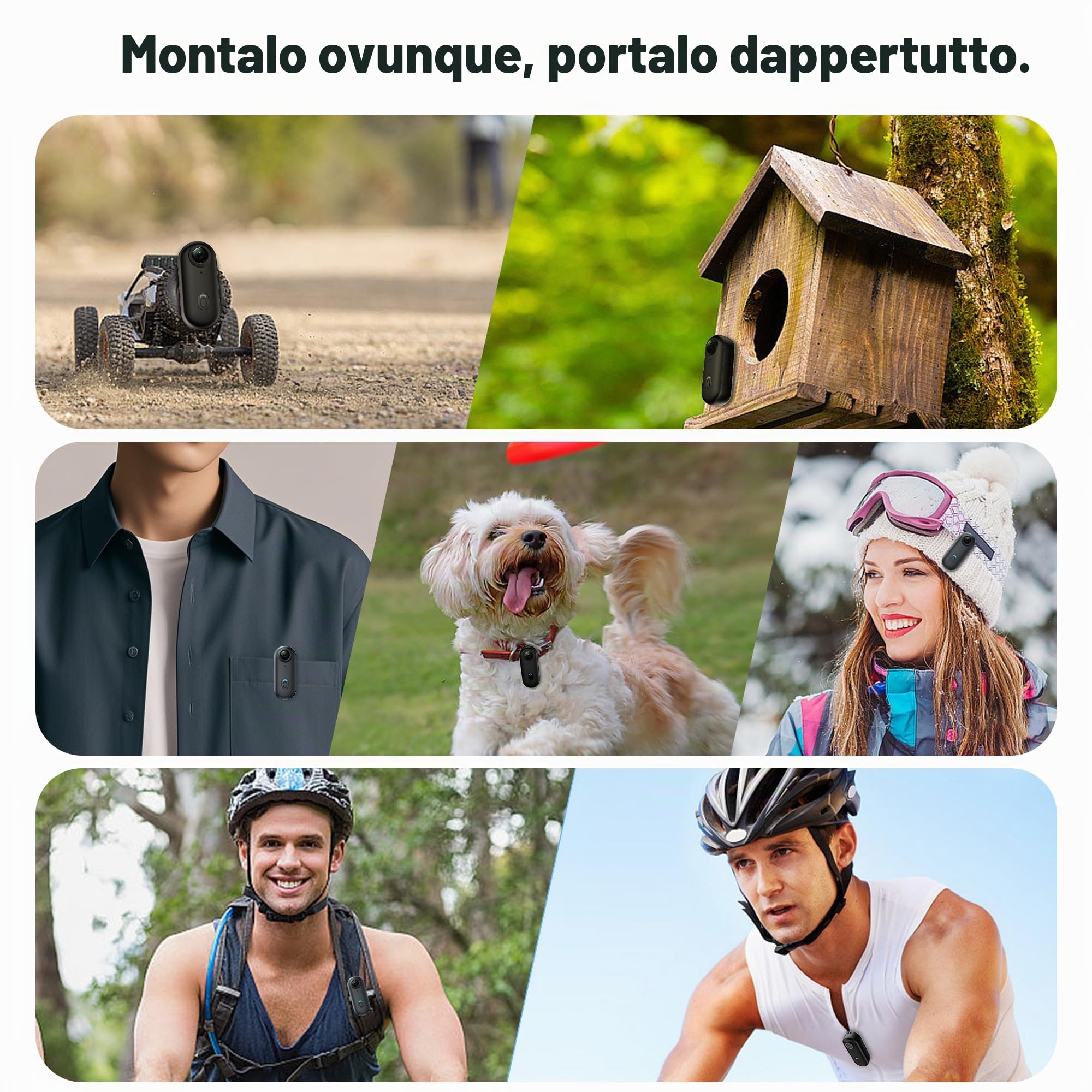 Meoilkolnm Mini videocamera da 128 GB FHD 1080P, action body cam indossabile, videocamera portatile di alta qualità per la sicurezza, lavoro, guardia, viaggi (nero)