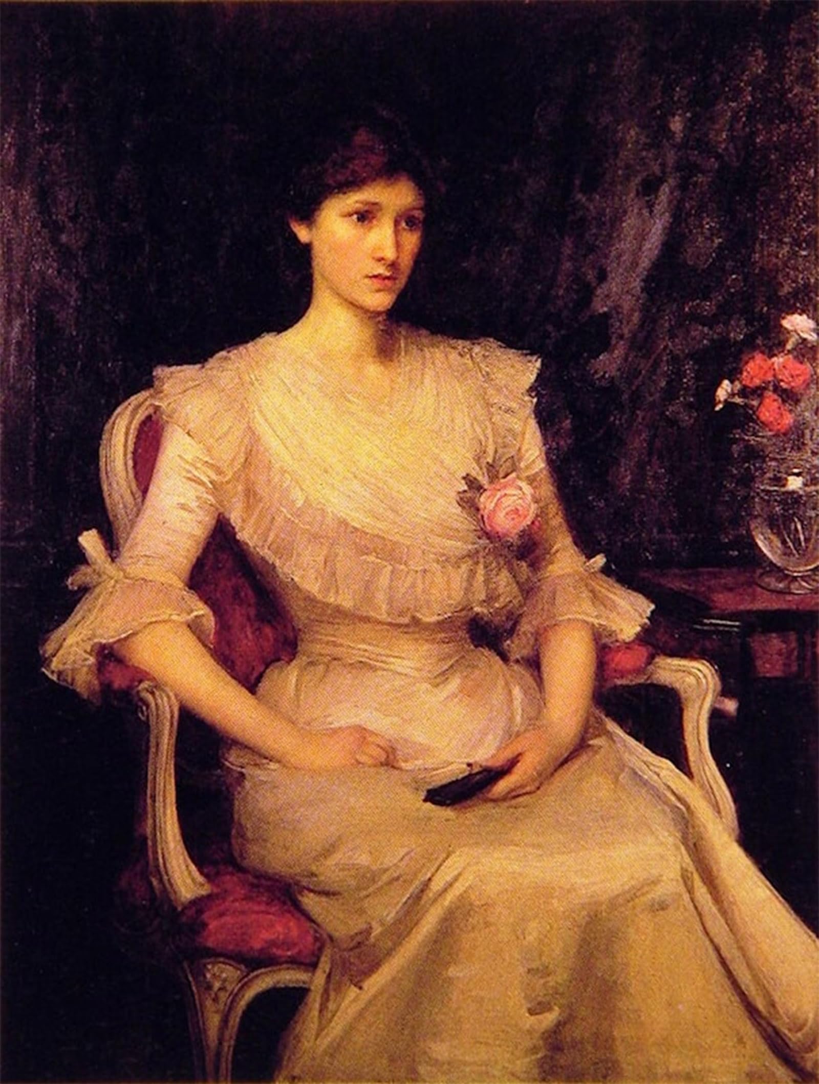 ARTXLXXBN Famous Print Painting Colorful Art Print Miss Margaret Henderson by John William Waterhouse Canvas Art Decorations for Home Decor 60x90cm